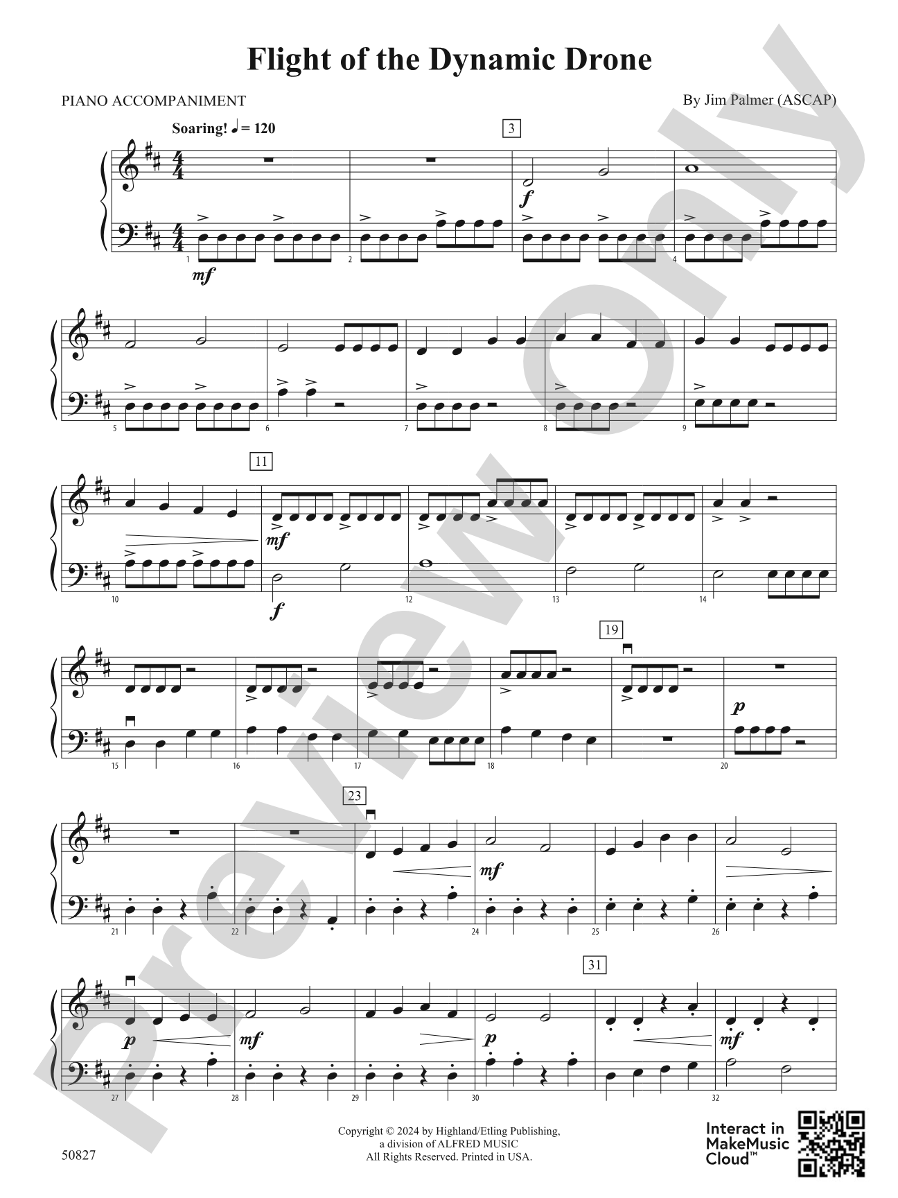 Flight of the Dynamic Drone: Piano Accompaniment