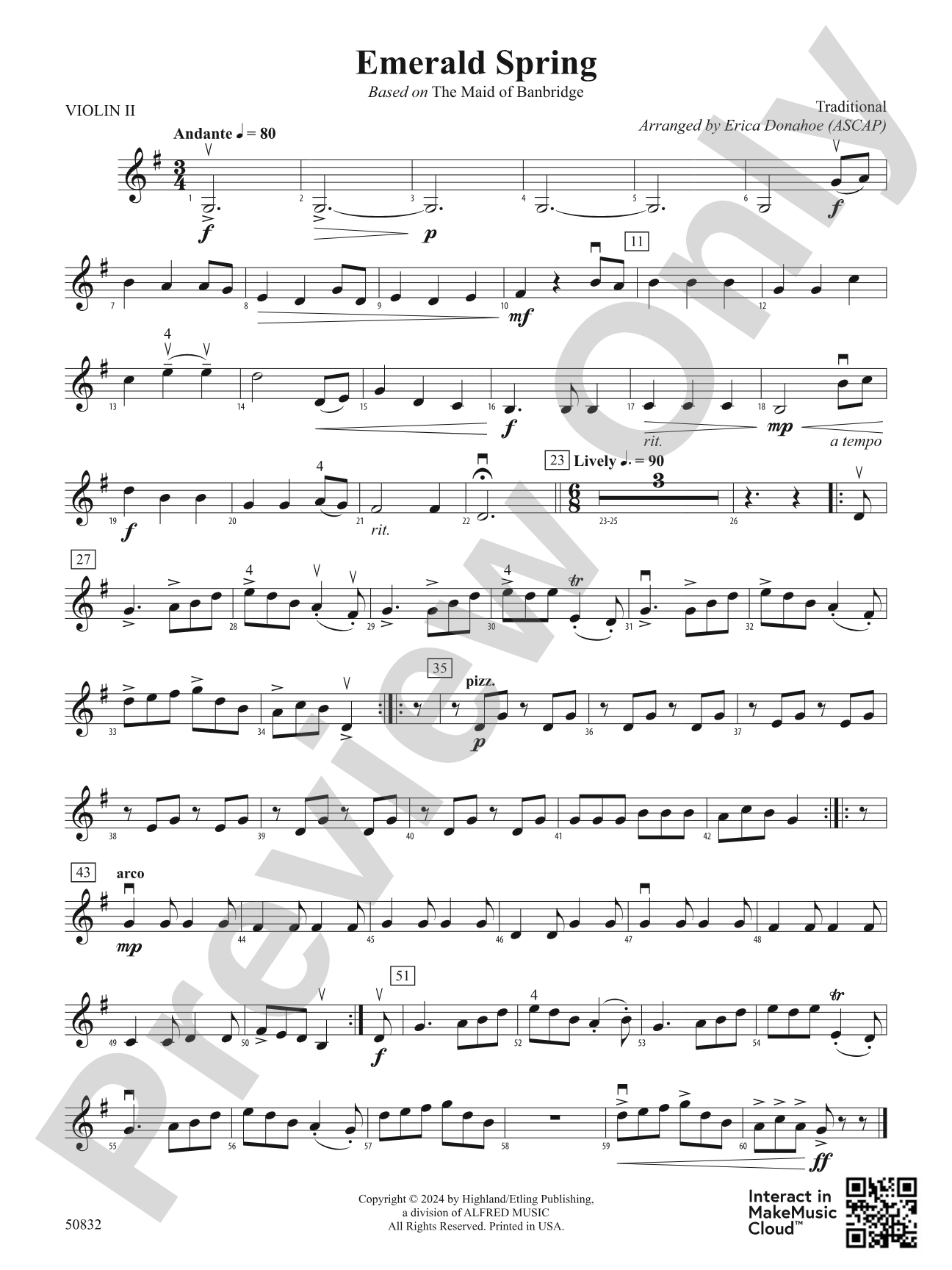 Emerald Spring: 2nd Violin