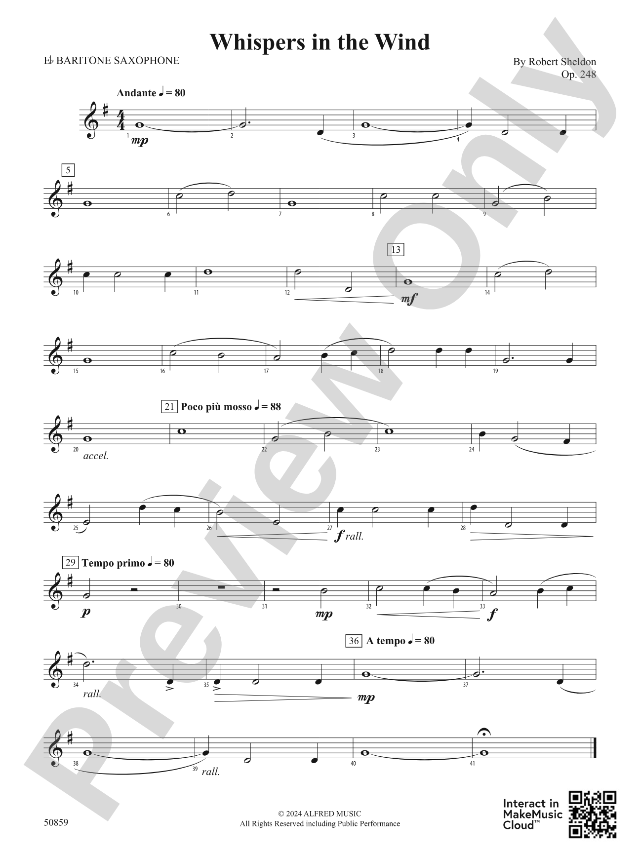 Whispers in the Wind: E-flat Baritone Saxophone