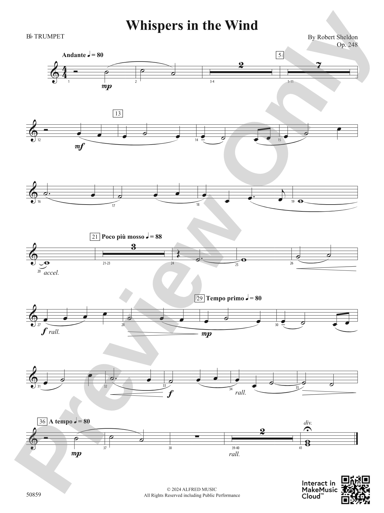 Whispers in the Wind: 1st B-flat Trumpet