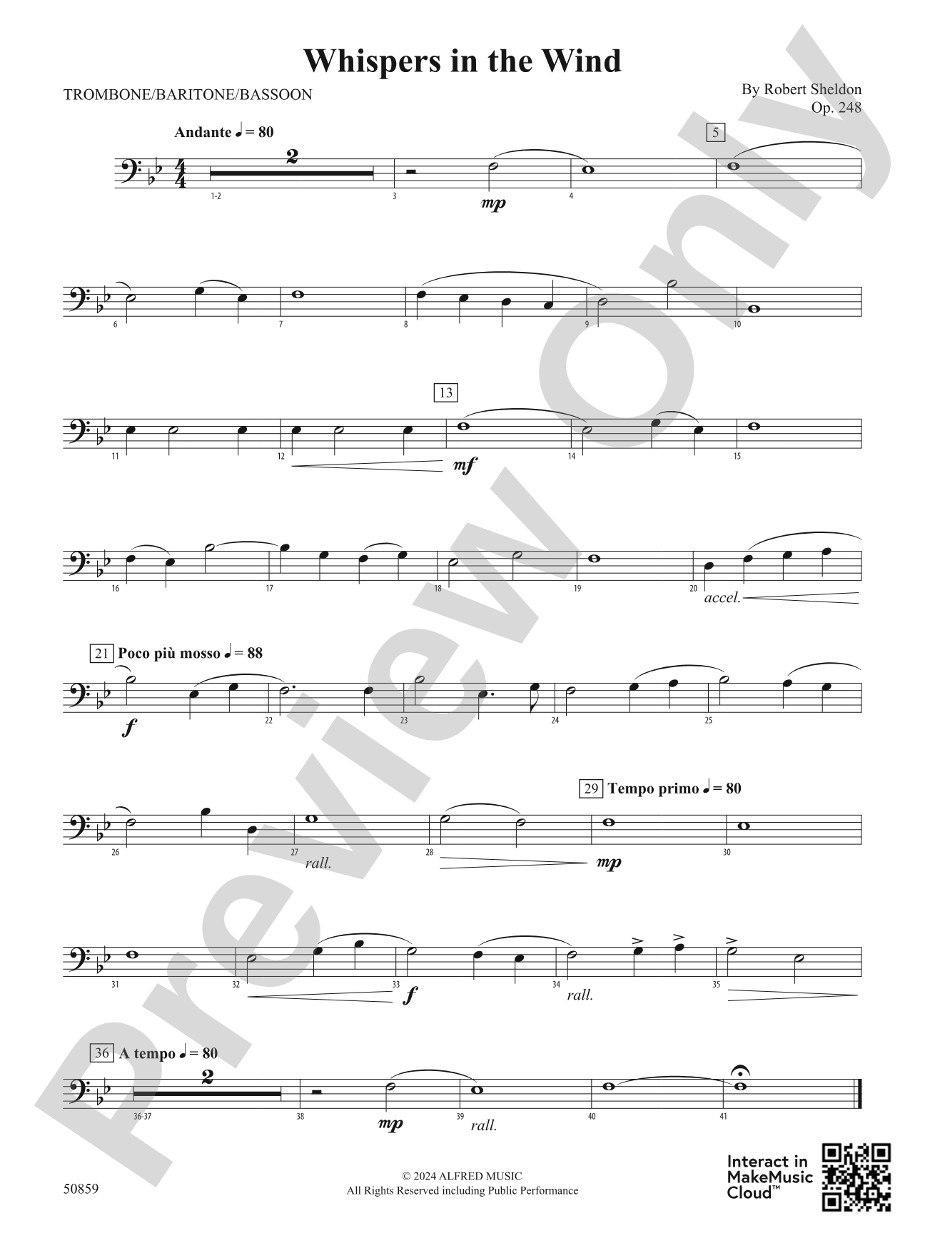 Whispers in the Wind: 1st Trombone