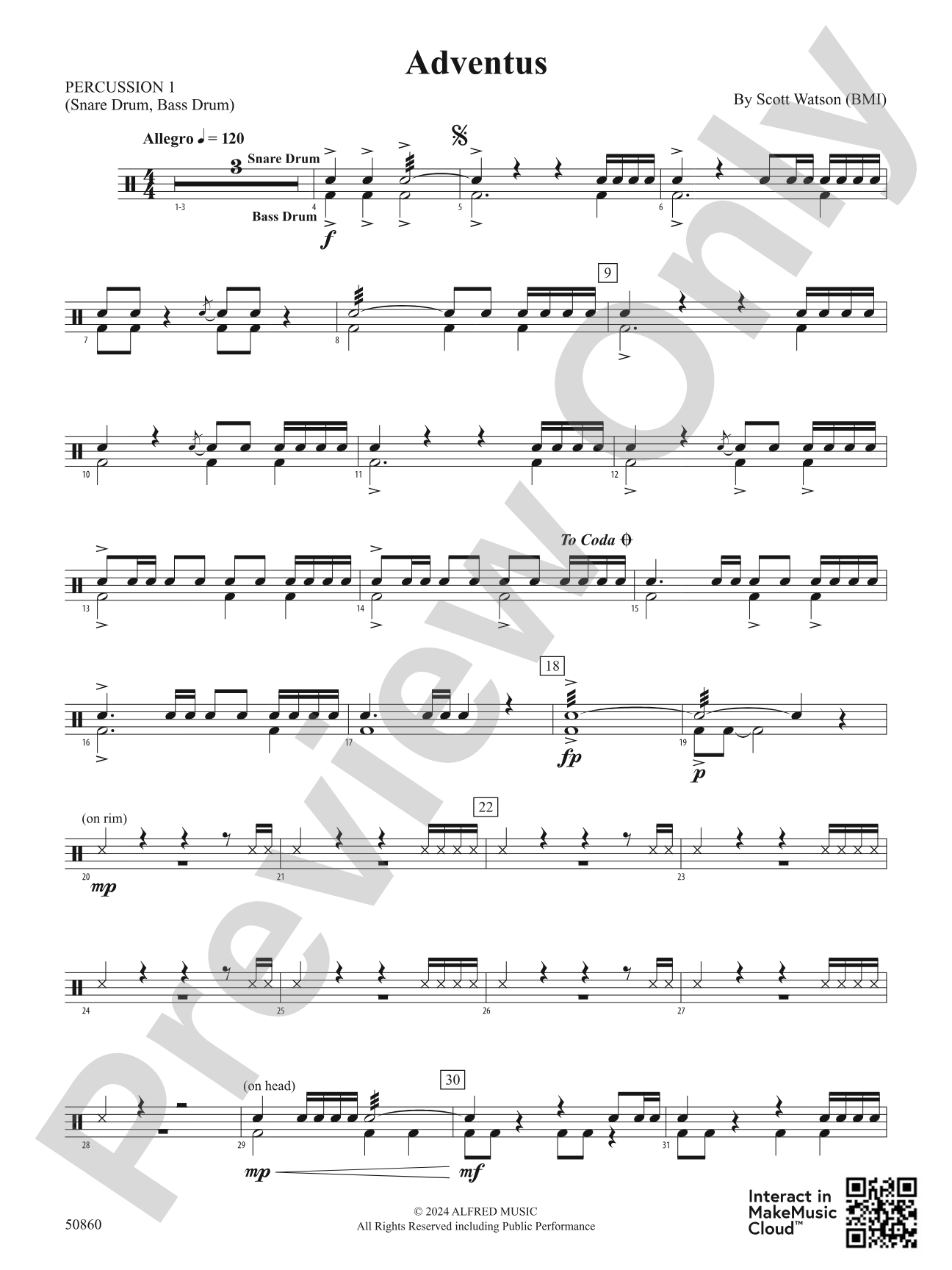 Adventus: 1st Percussion