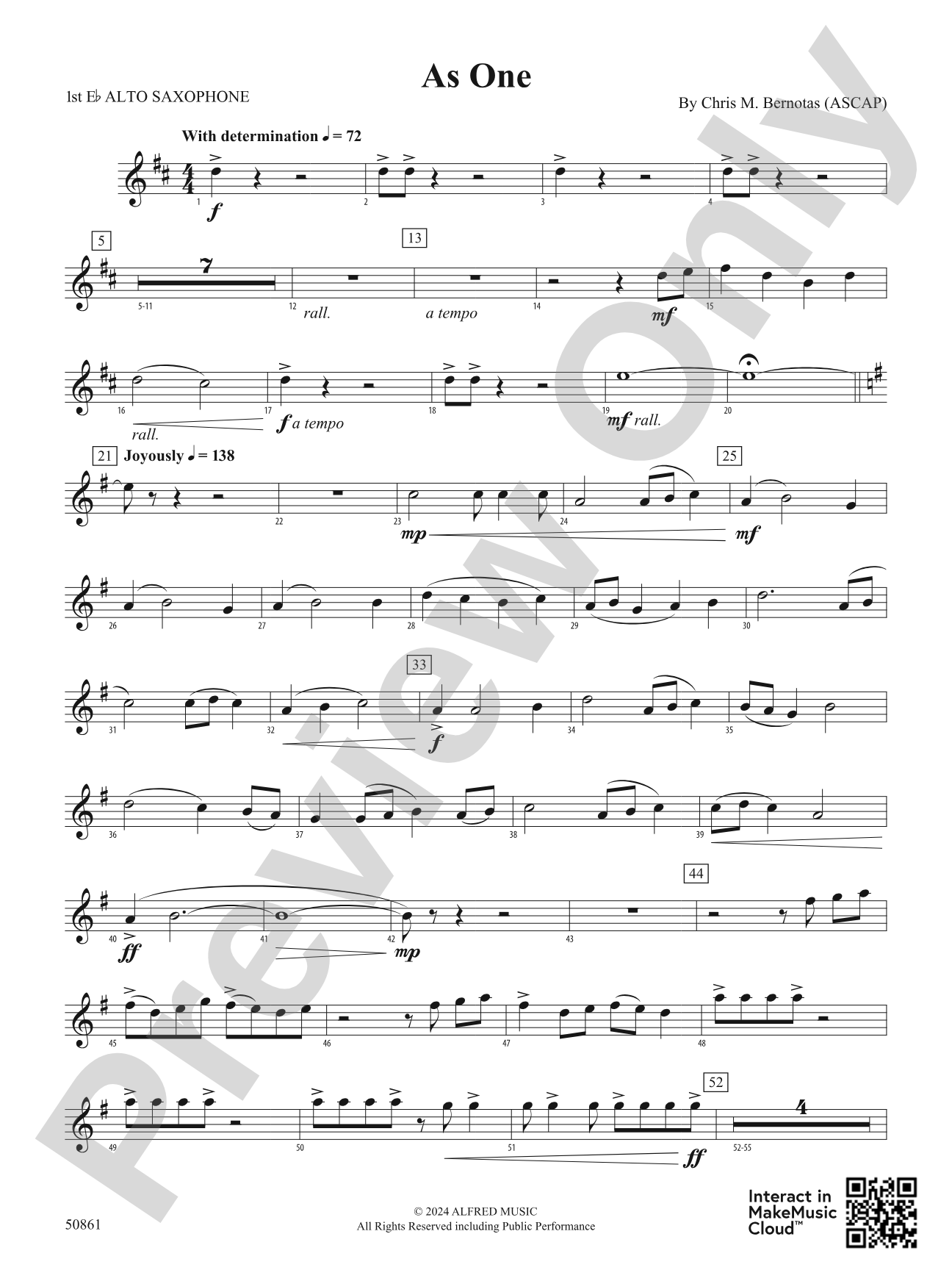 As One: E-flat Alto Saxophone