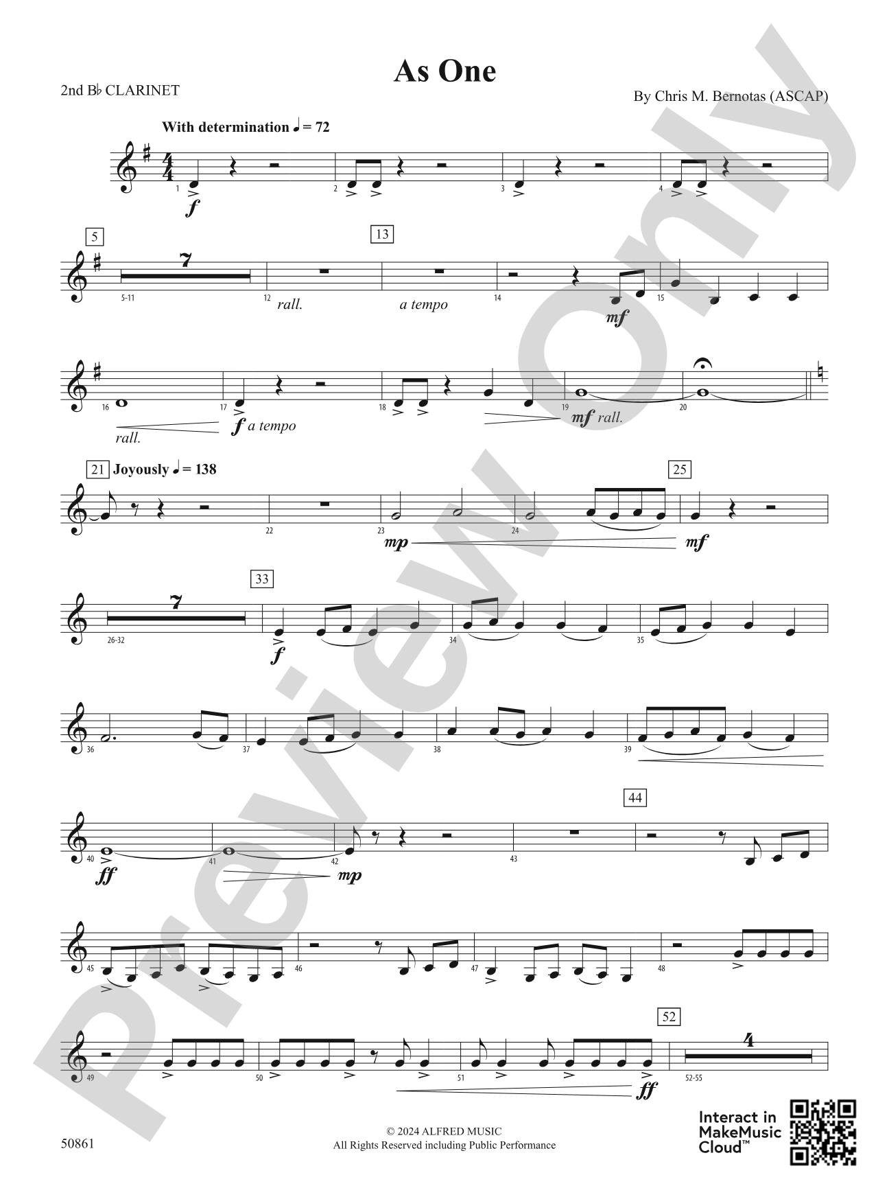 As One: 2nd B-flat Clarinet