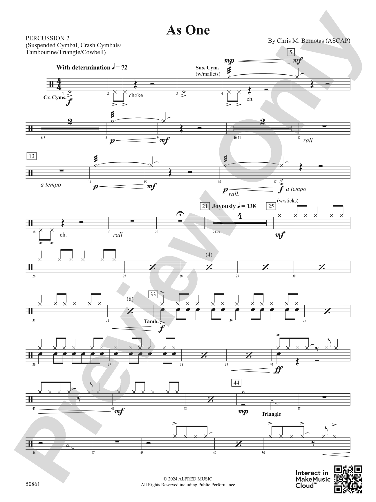As One: 2nd Percussion