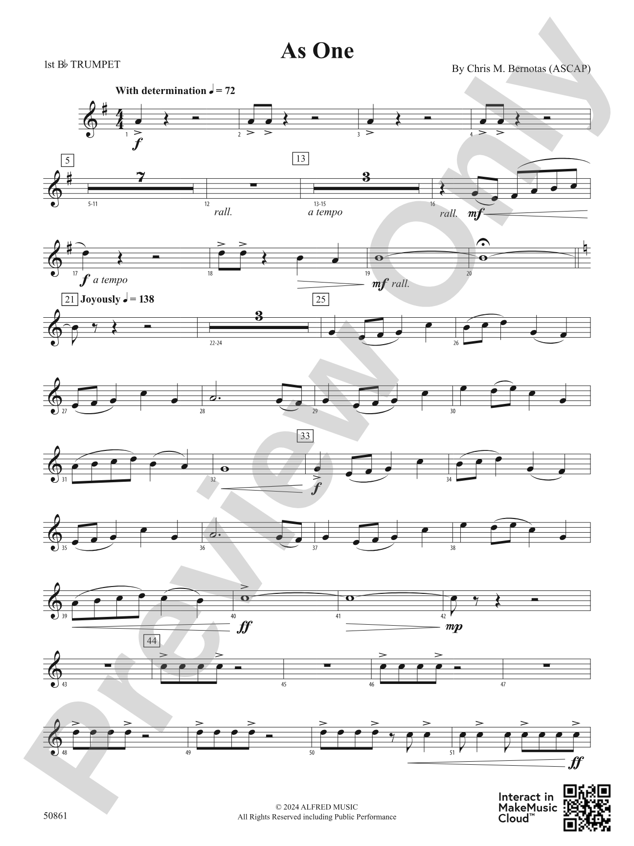 As One: 1st B-flat Trumpet