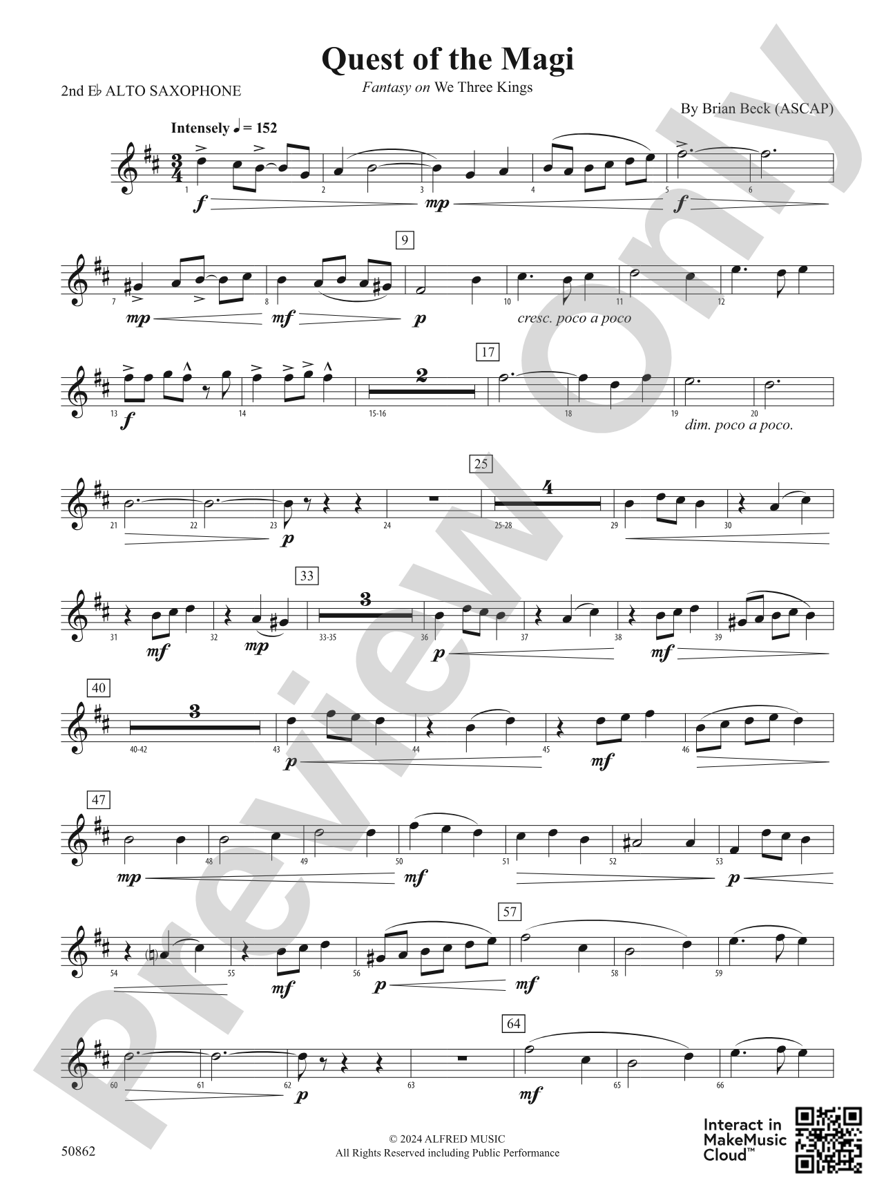 Quest of the Magi: 2nd E-flat Alto Saxophone