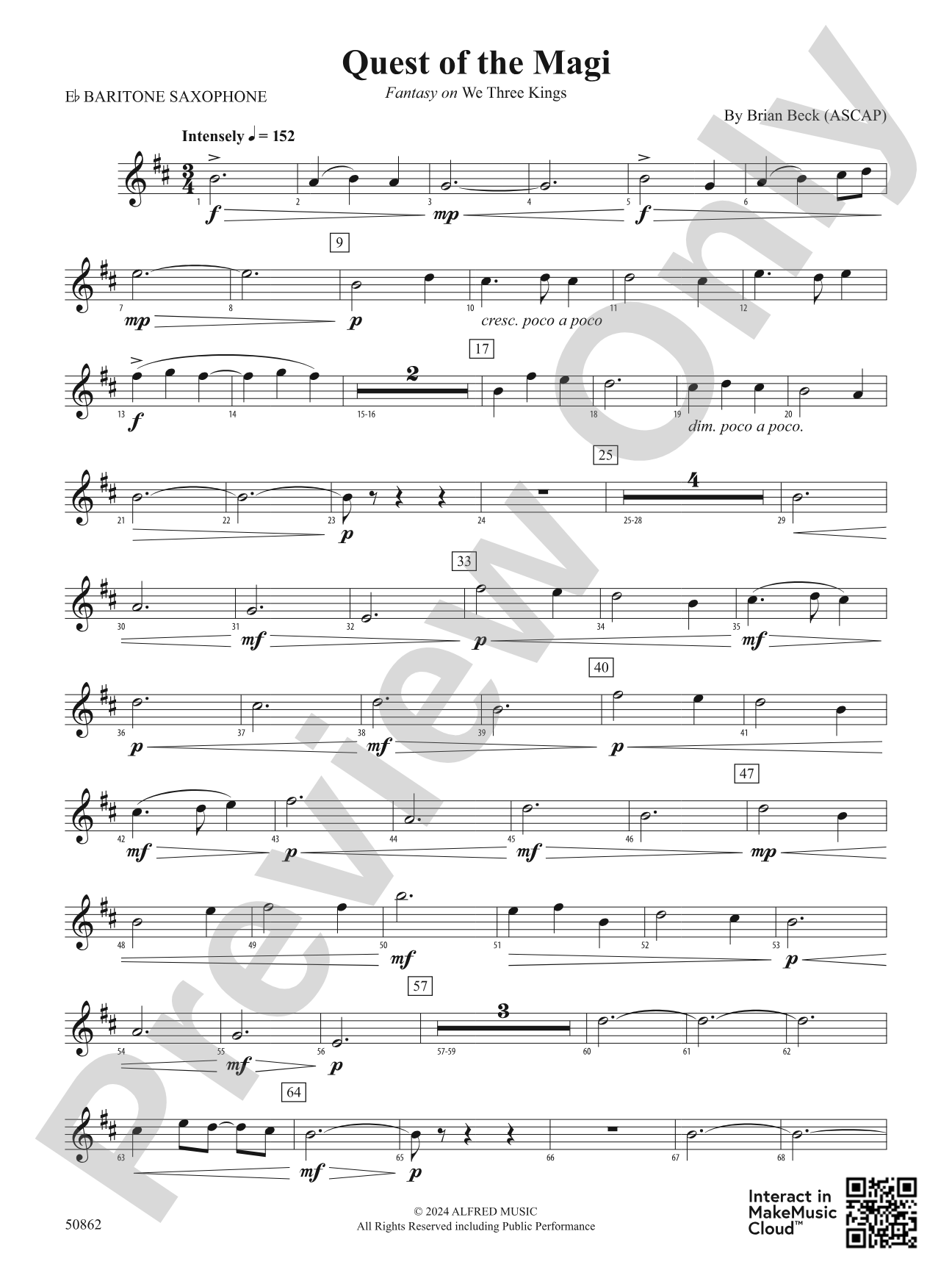 Quest of the Magi: E-flat Baritone Saxophone
