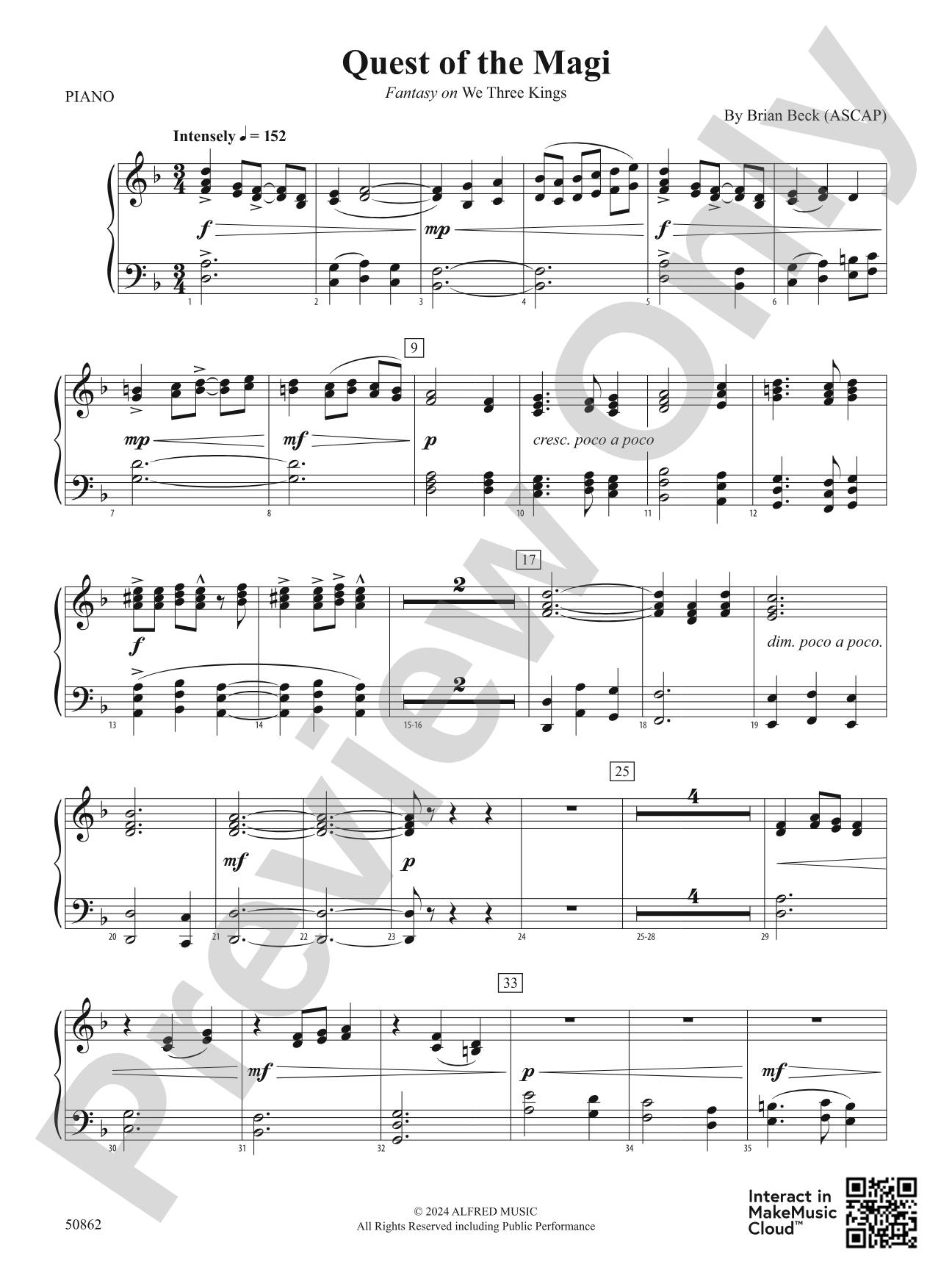 Quest of the Magi: Piano Accompaniment