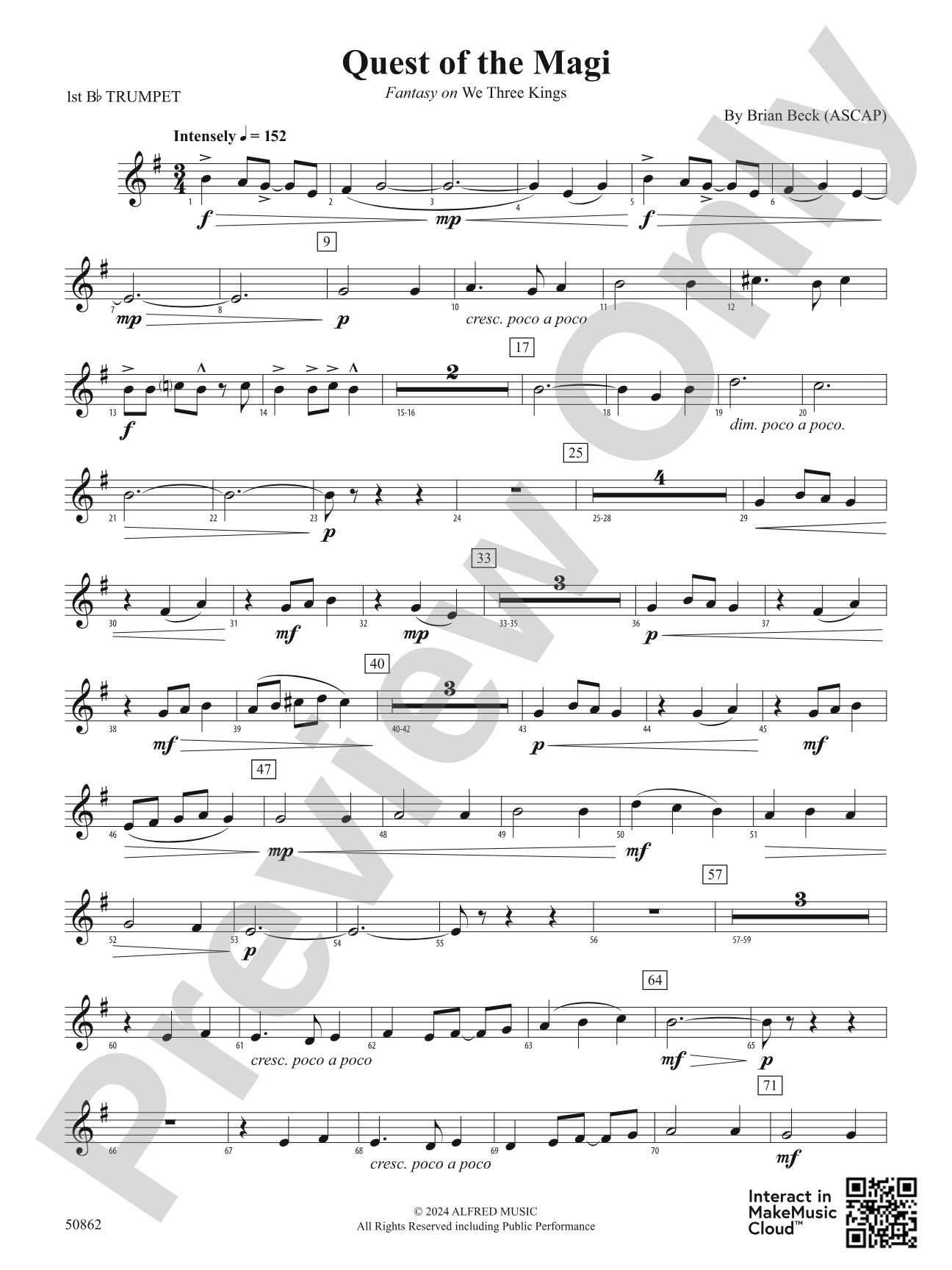 Quest of the Magi: 1st B-flat Trumpet
