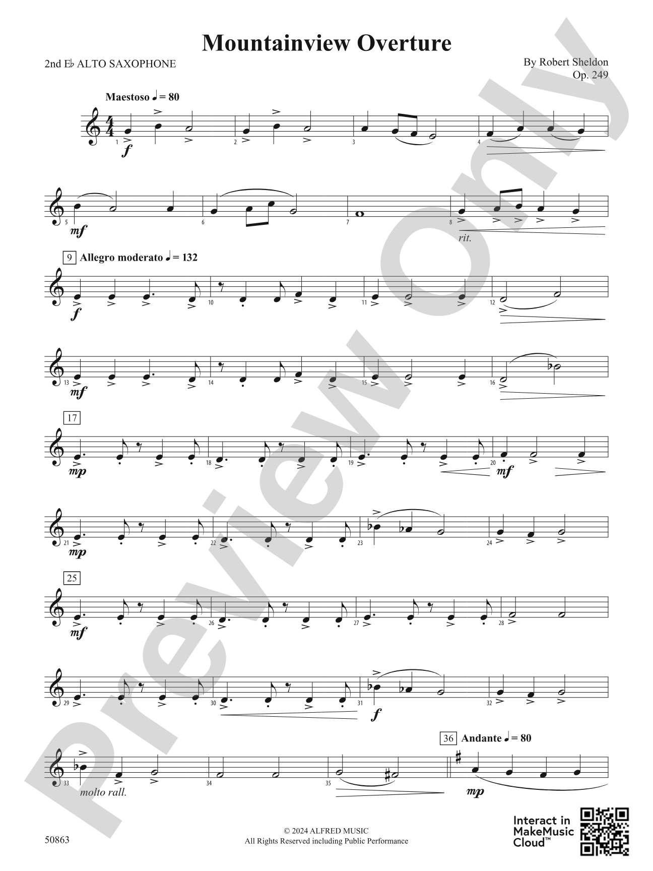 Mountainview Overture: 2nd E-flat Alto Saxophone