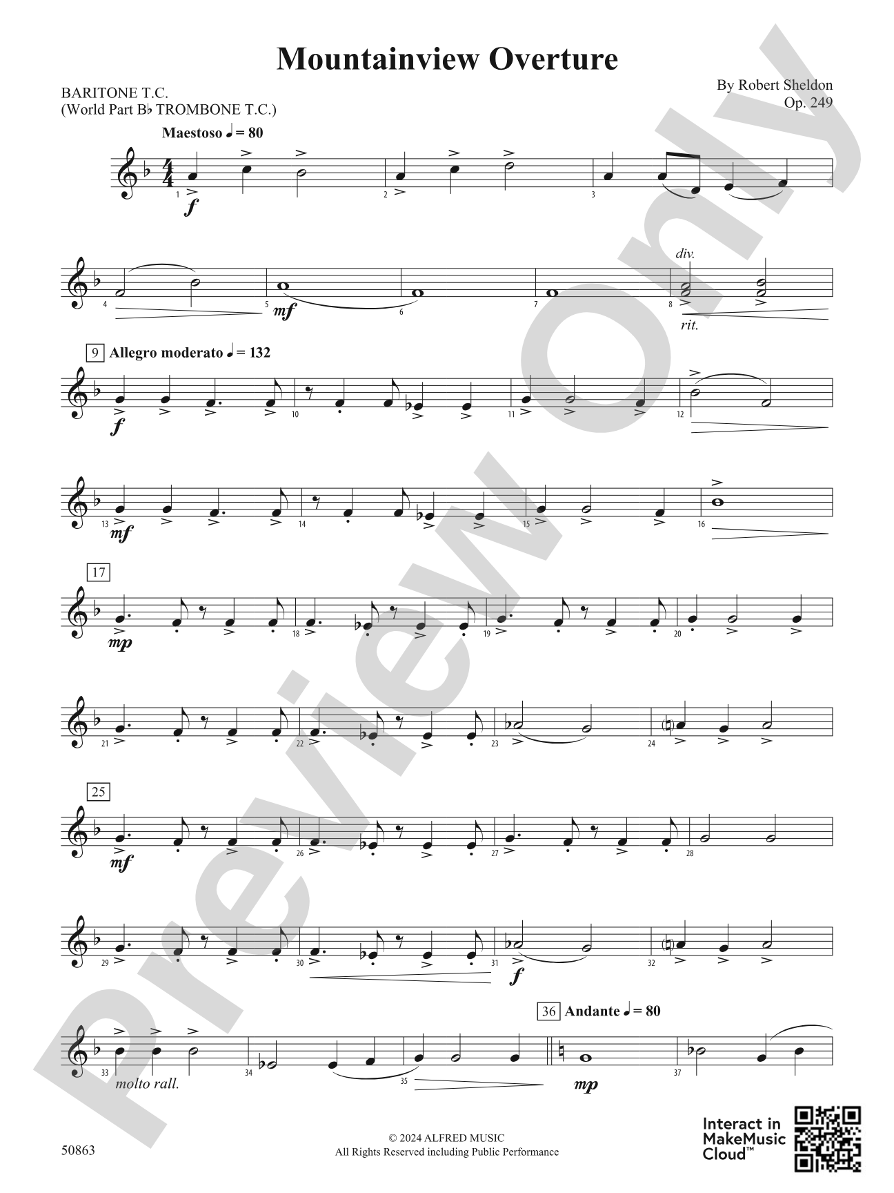 Mountainview Overture: Baritone T.C.