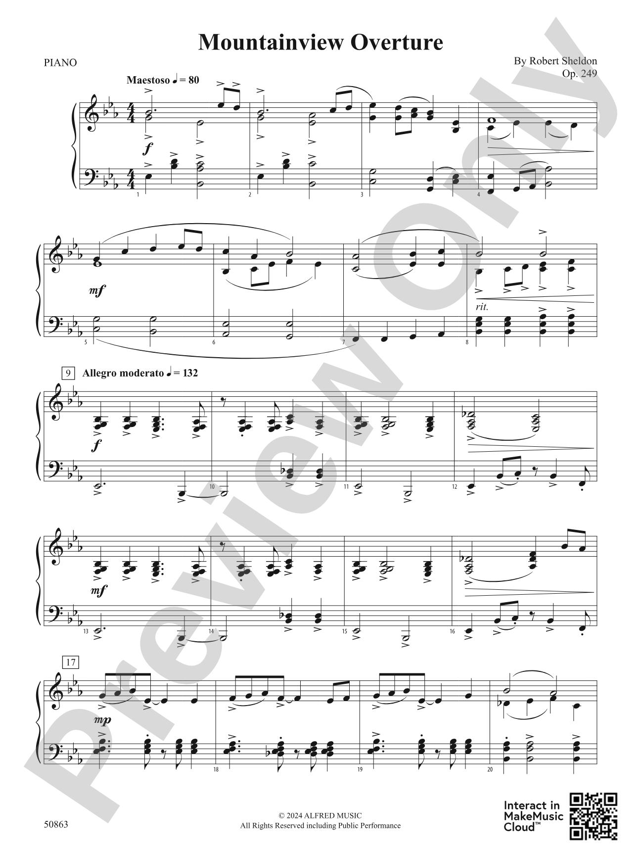 Mountainview Overture: Piano Accompaniment