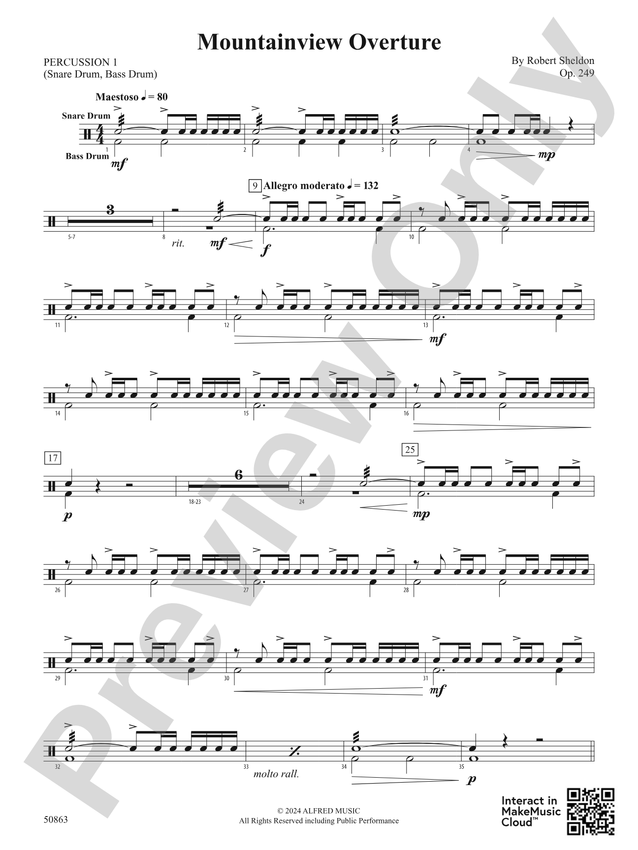 Mountainview Overture: 1st Percussion