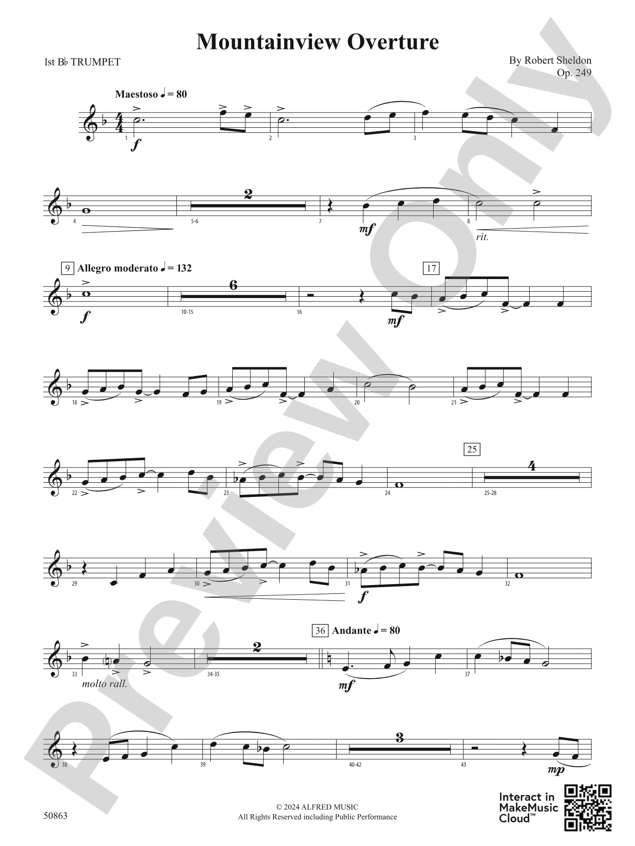 Mountainview Overture: 1st B-flat Trumpet