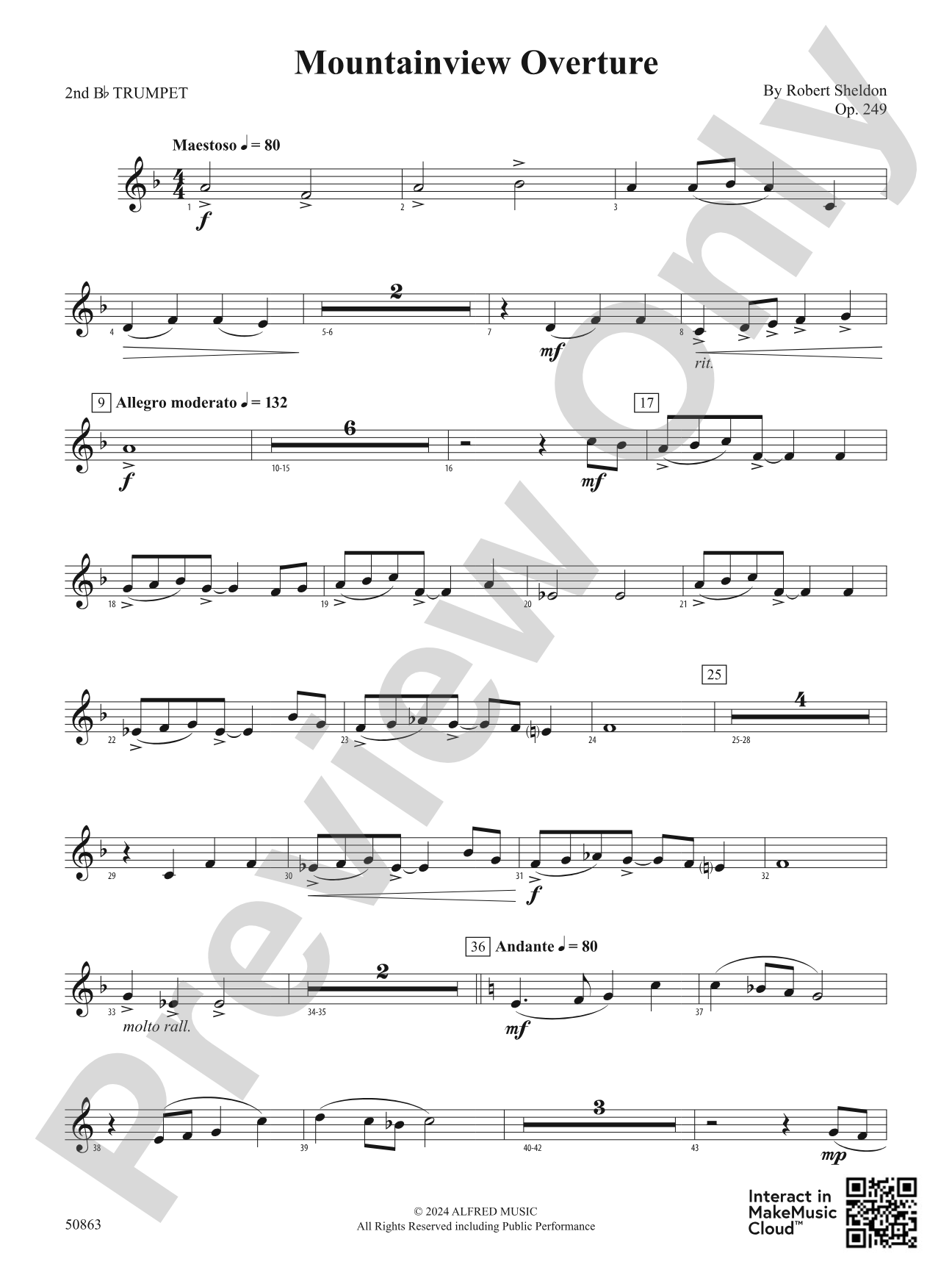 Mountainview Overture: 2nd B-flat Trumpet