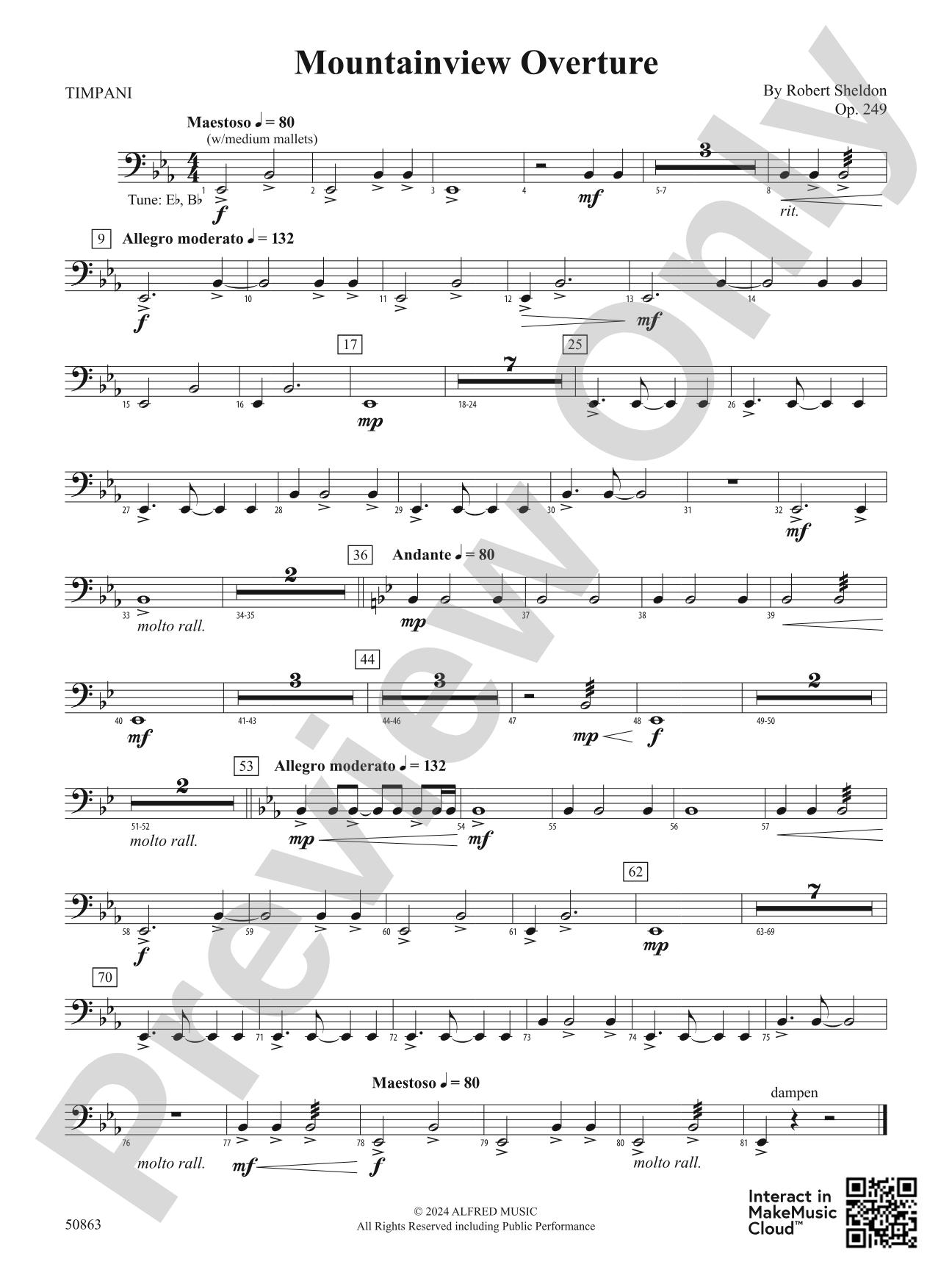 Mountainview Overture: Timpani