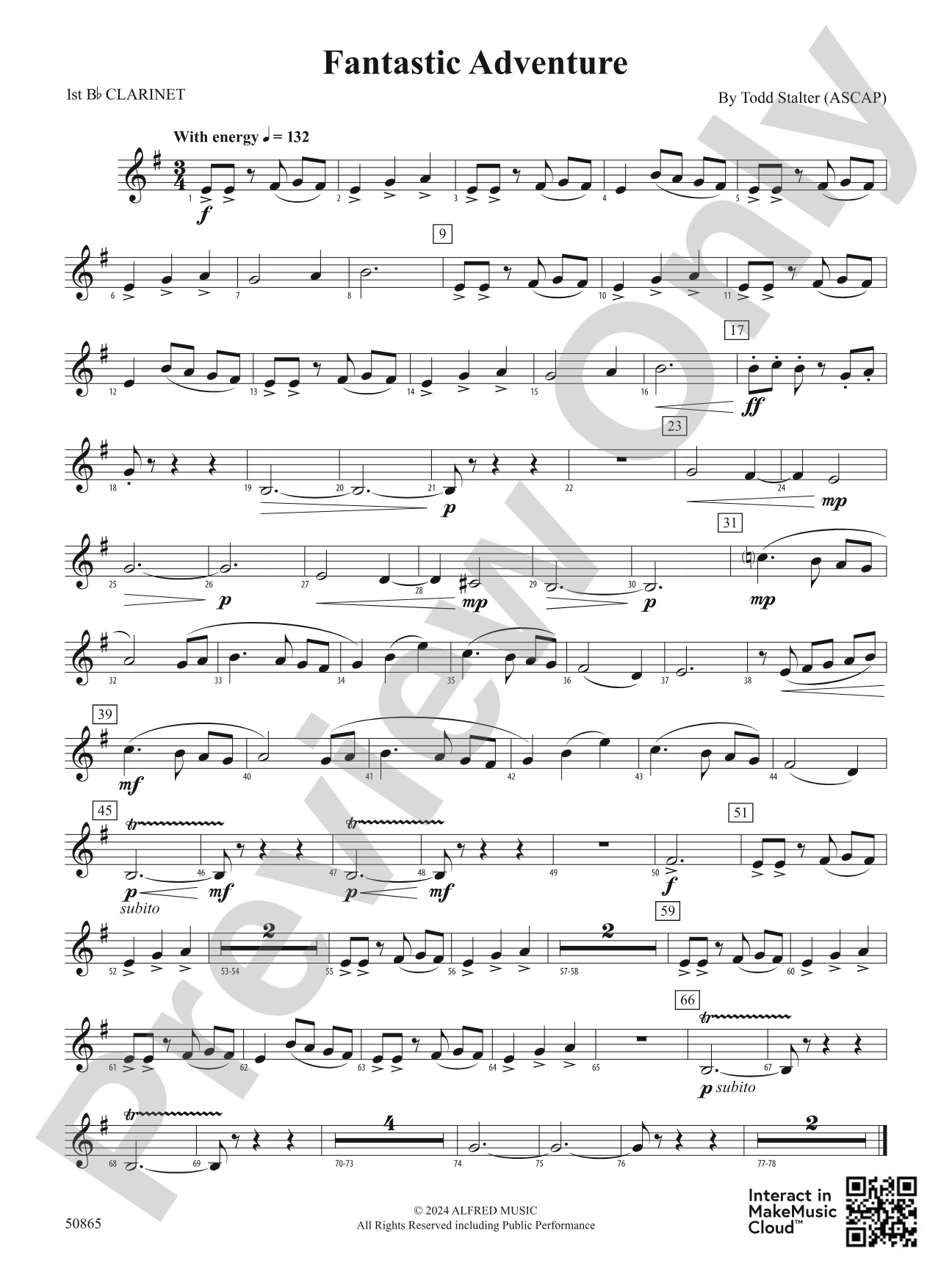 Fantastic Adventure: 1st B-flat Clarinet