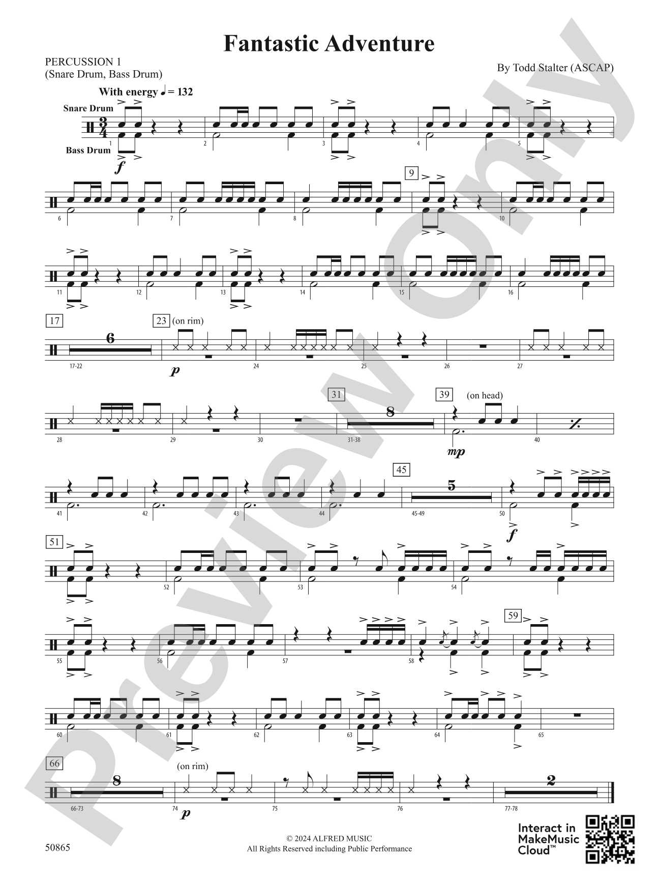 Fantastic Adventure: 1st Percussion