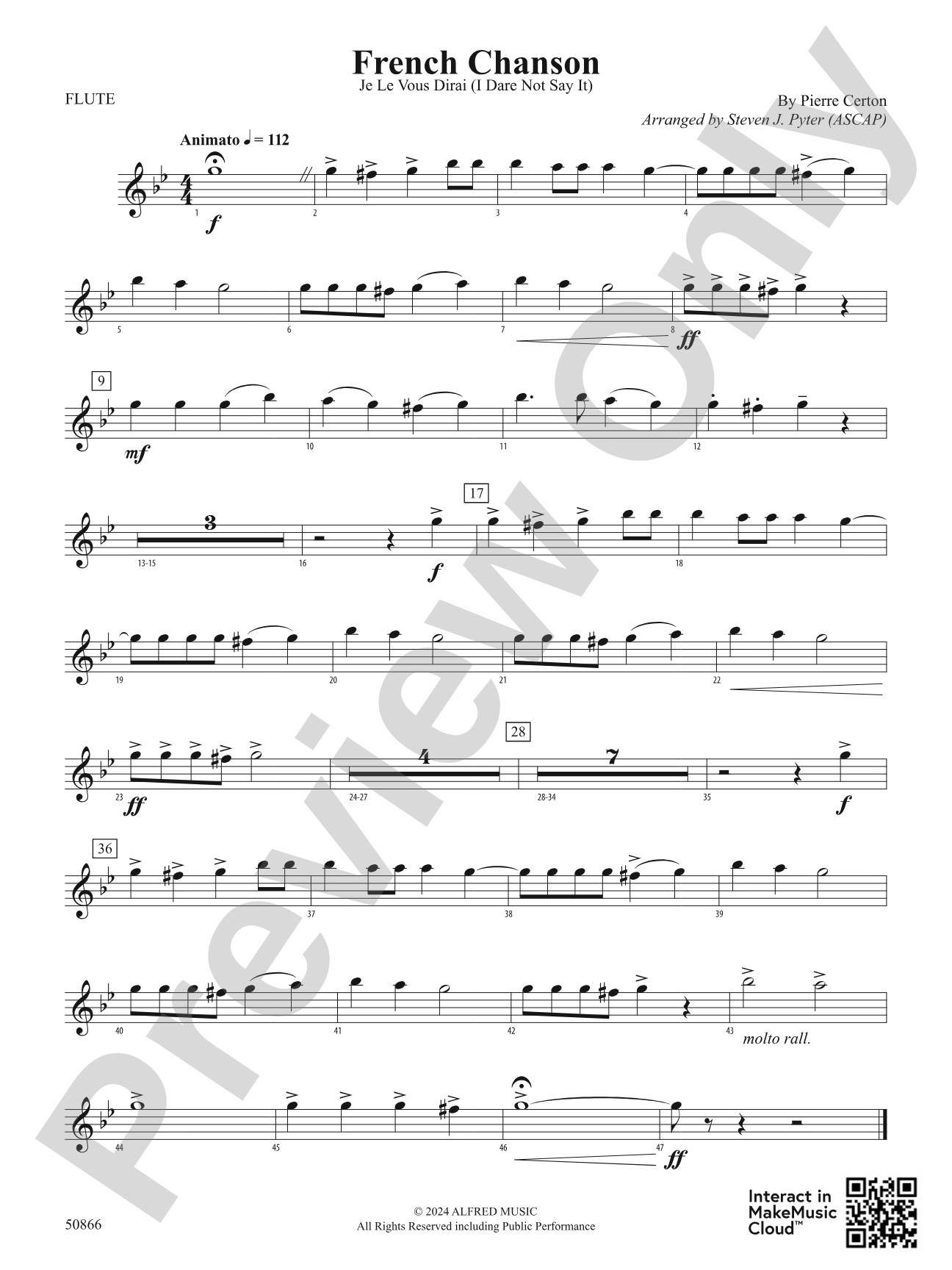 French Chanson: Flute