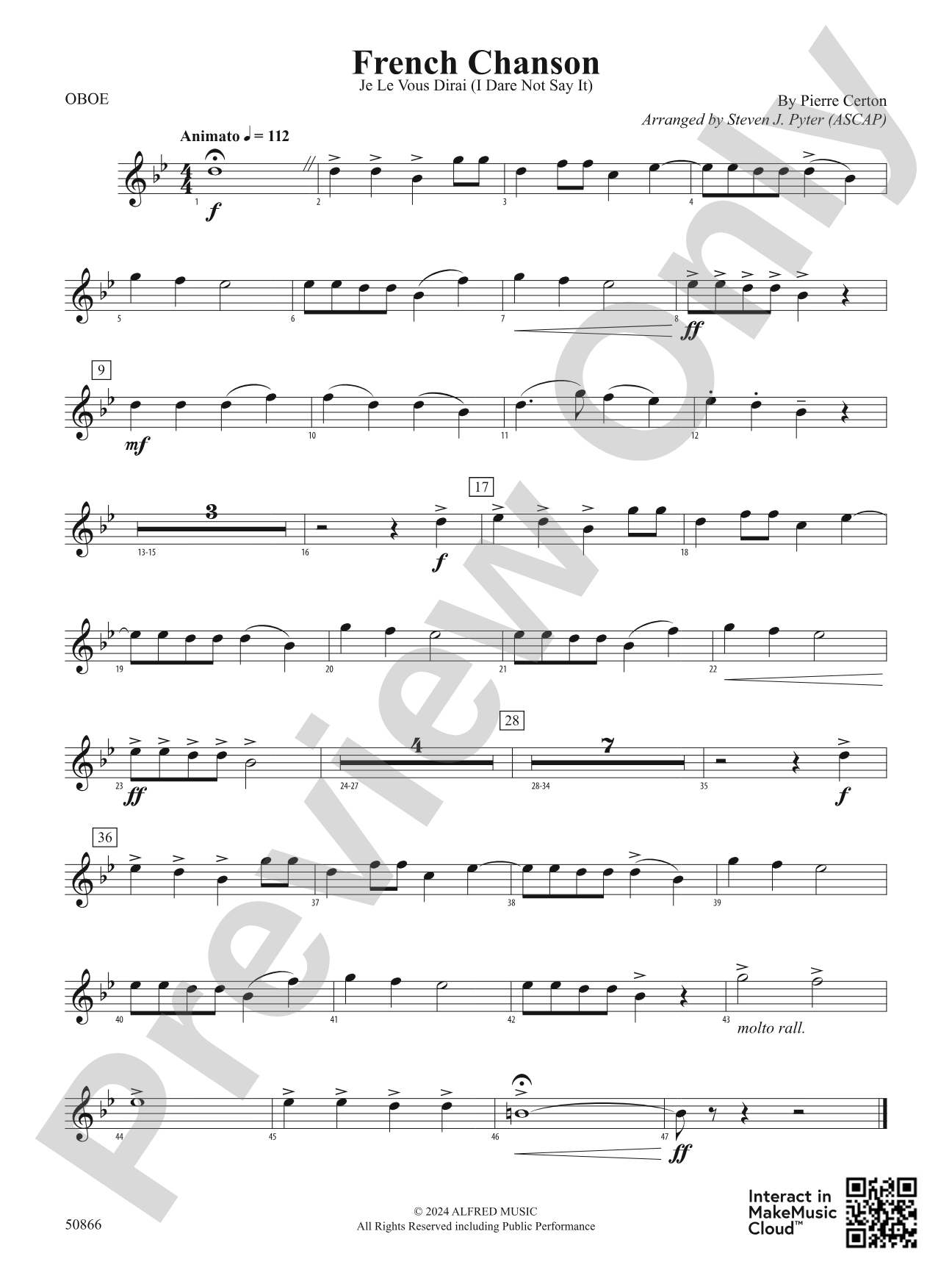 French Chanson: Oboe