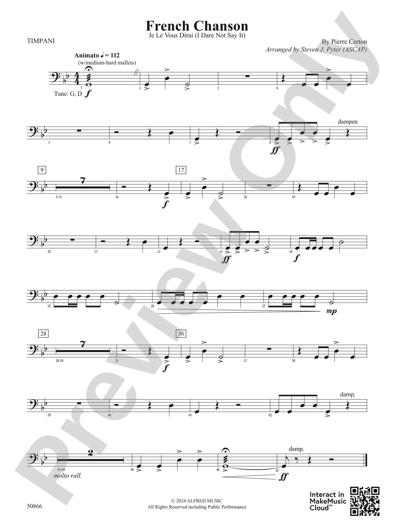 French Chanson: Timpani
