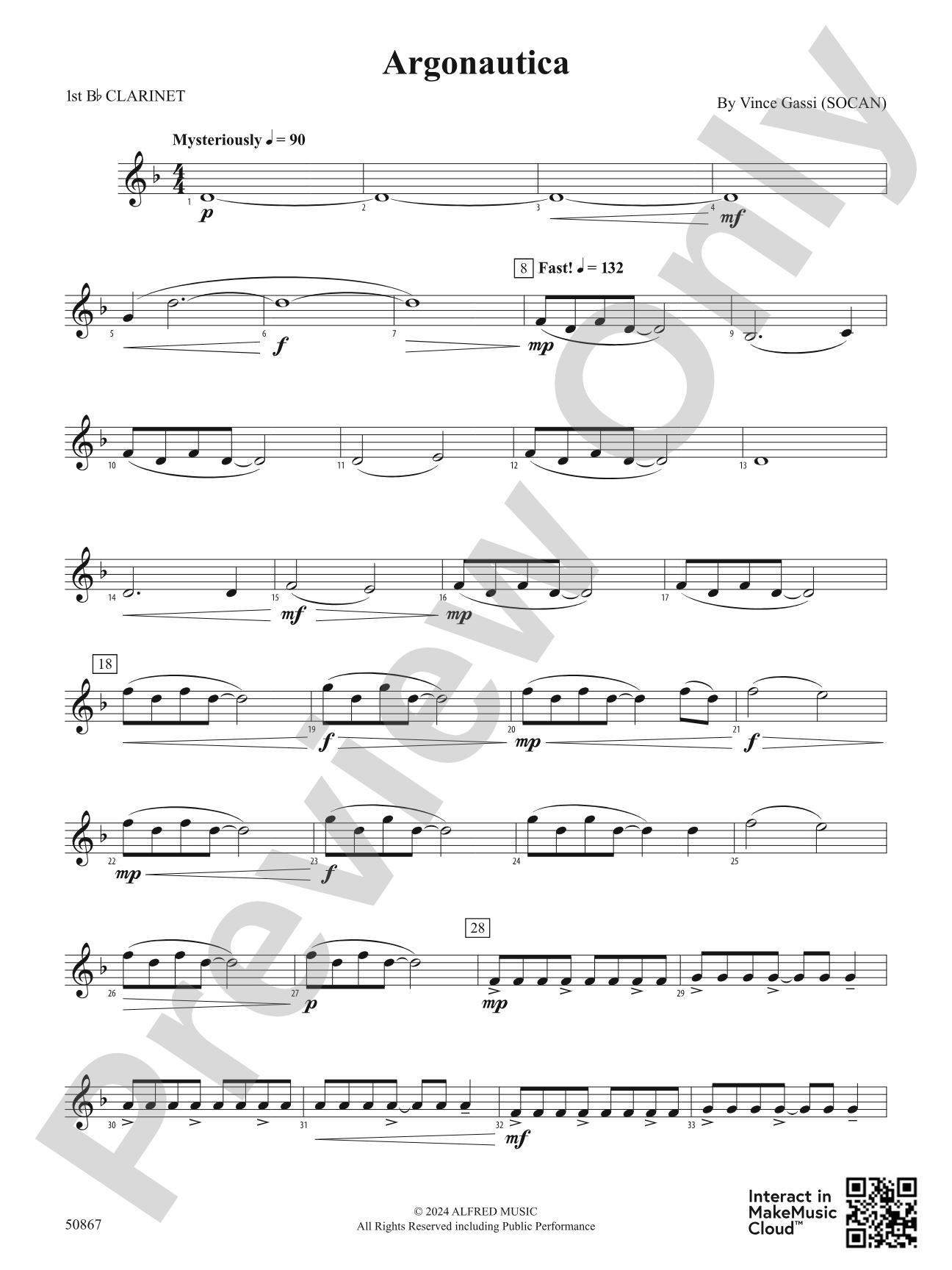 Argonautica: 1st B-flat Clarinet