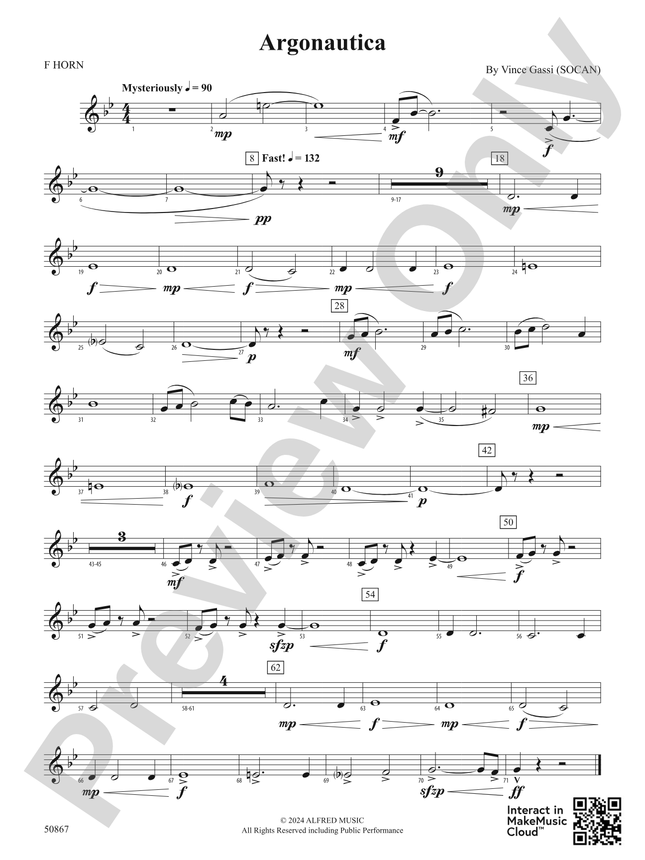 Argonautica: 1st F Horn