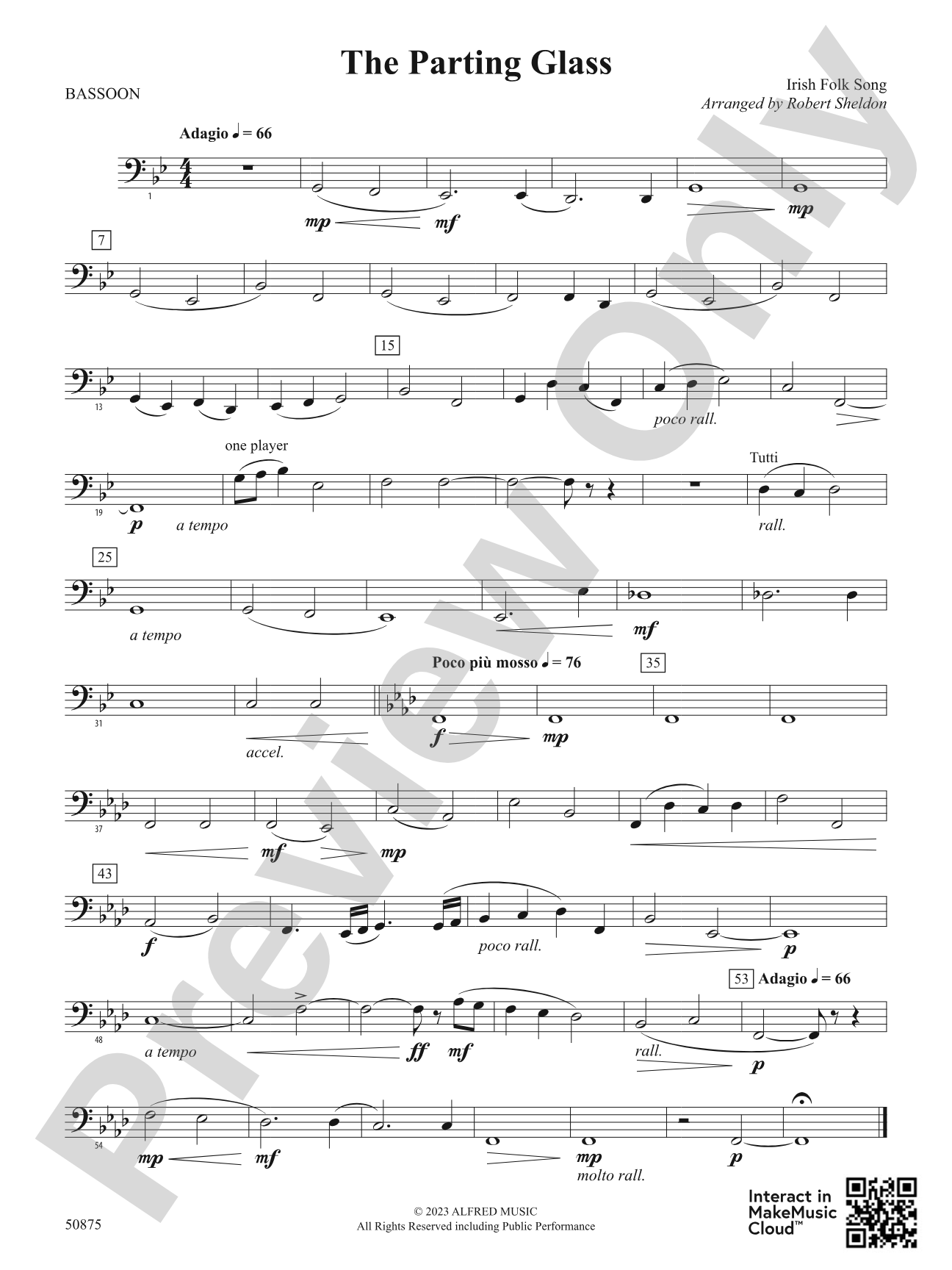 The Parting Glass: Bassoon