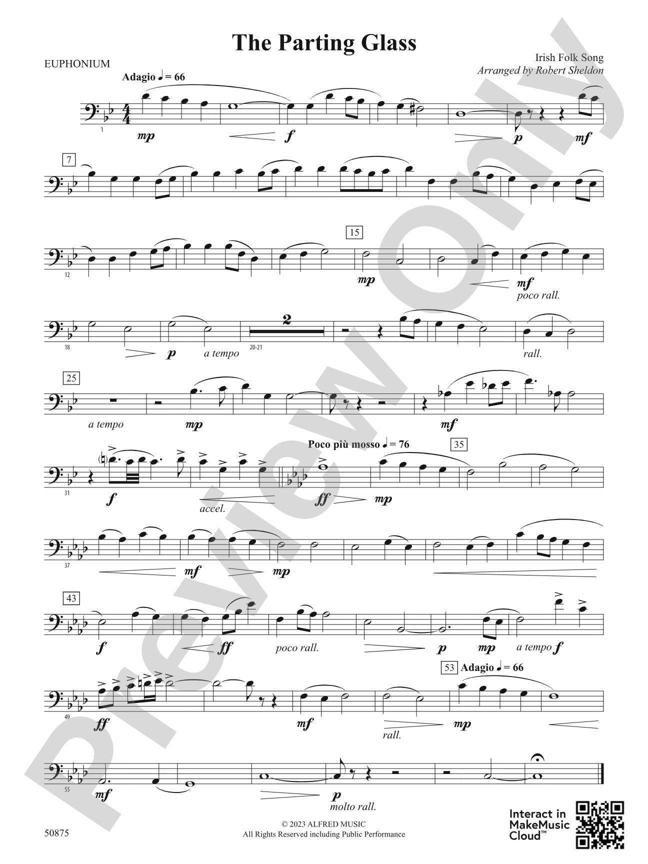 The Parting Glass: Baritone B.C.