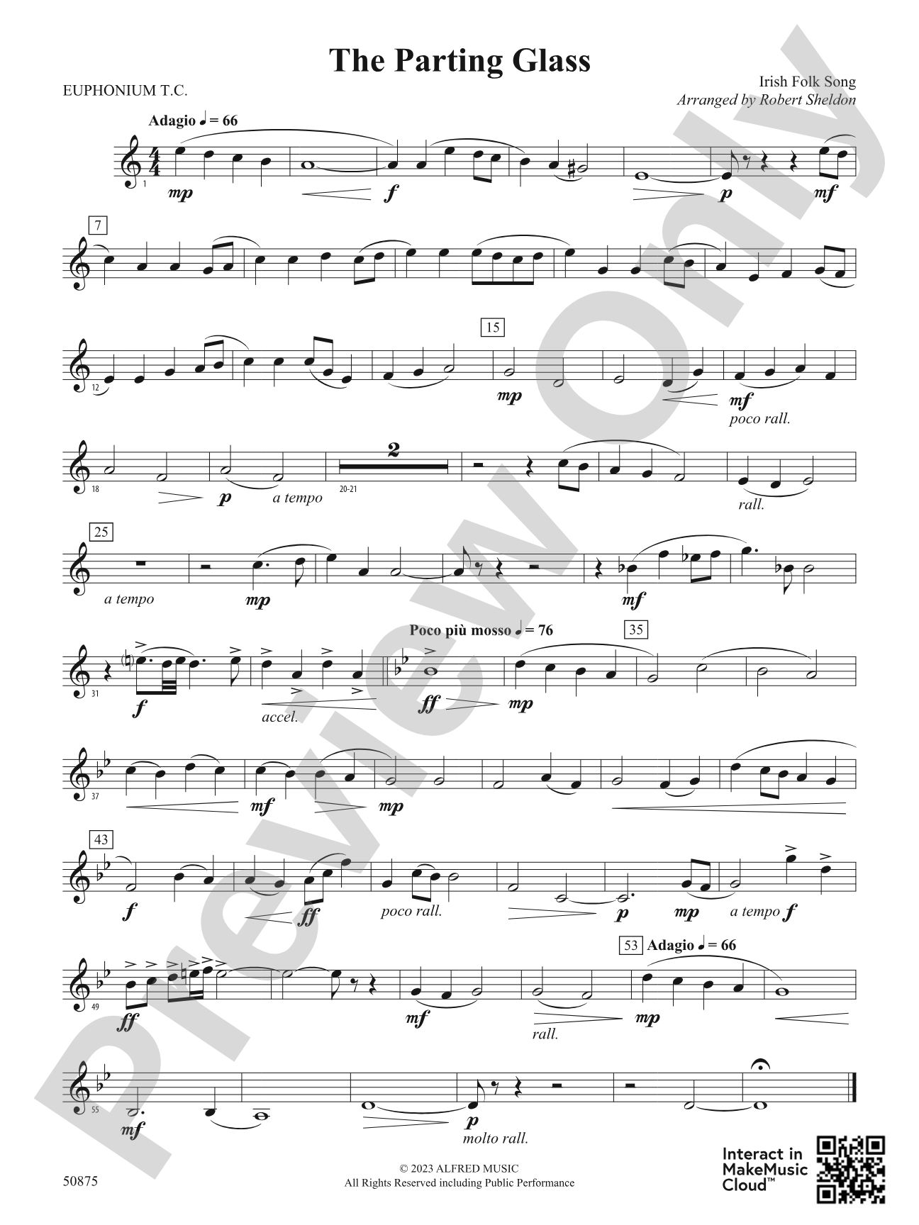 The Parting Glass: Baritone T.C.