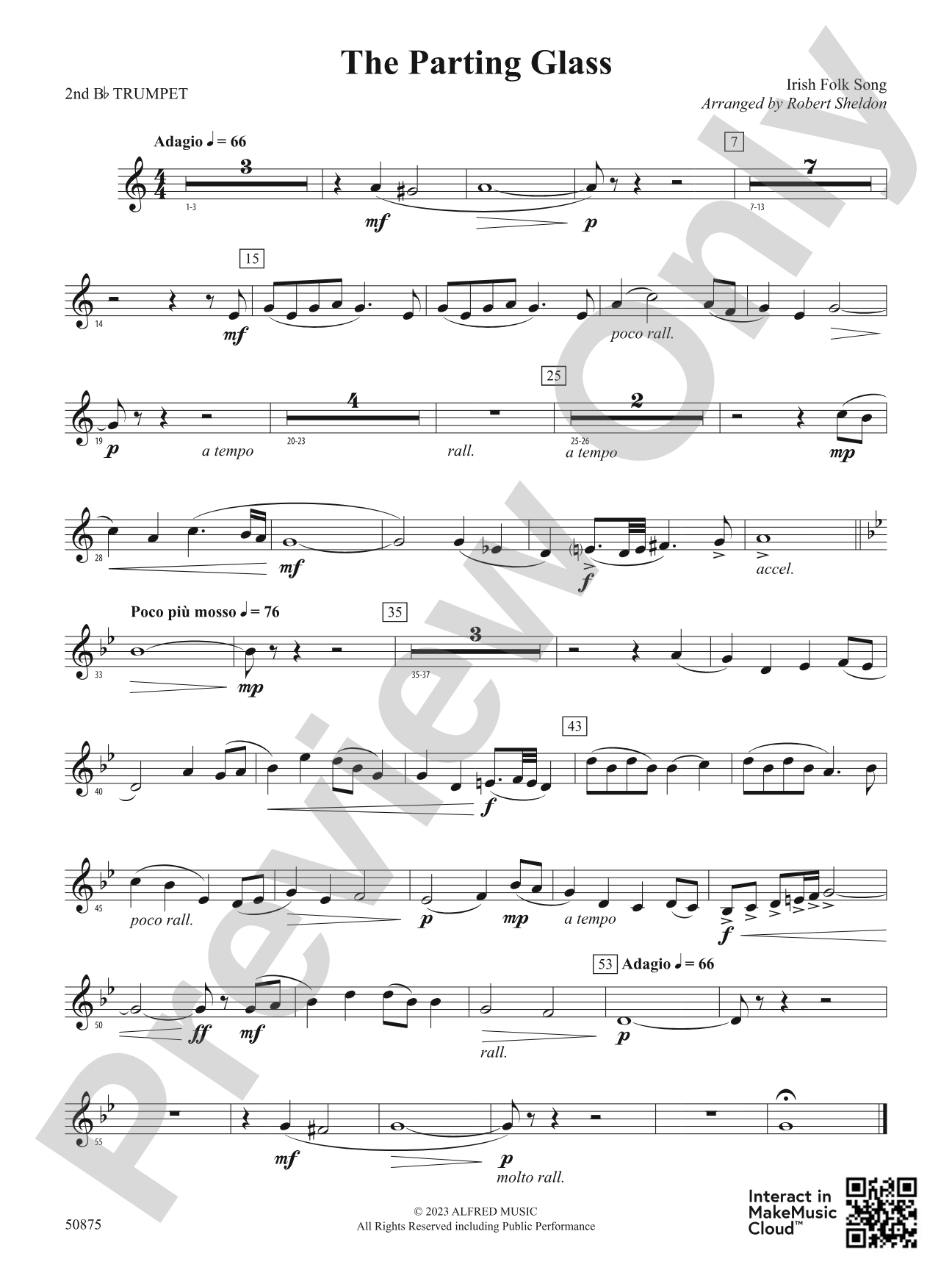 The Parting Glass: 2nd B-flat Trumpet