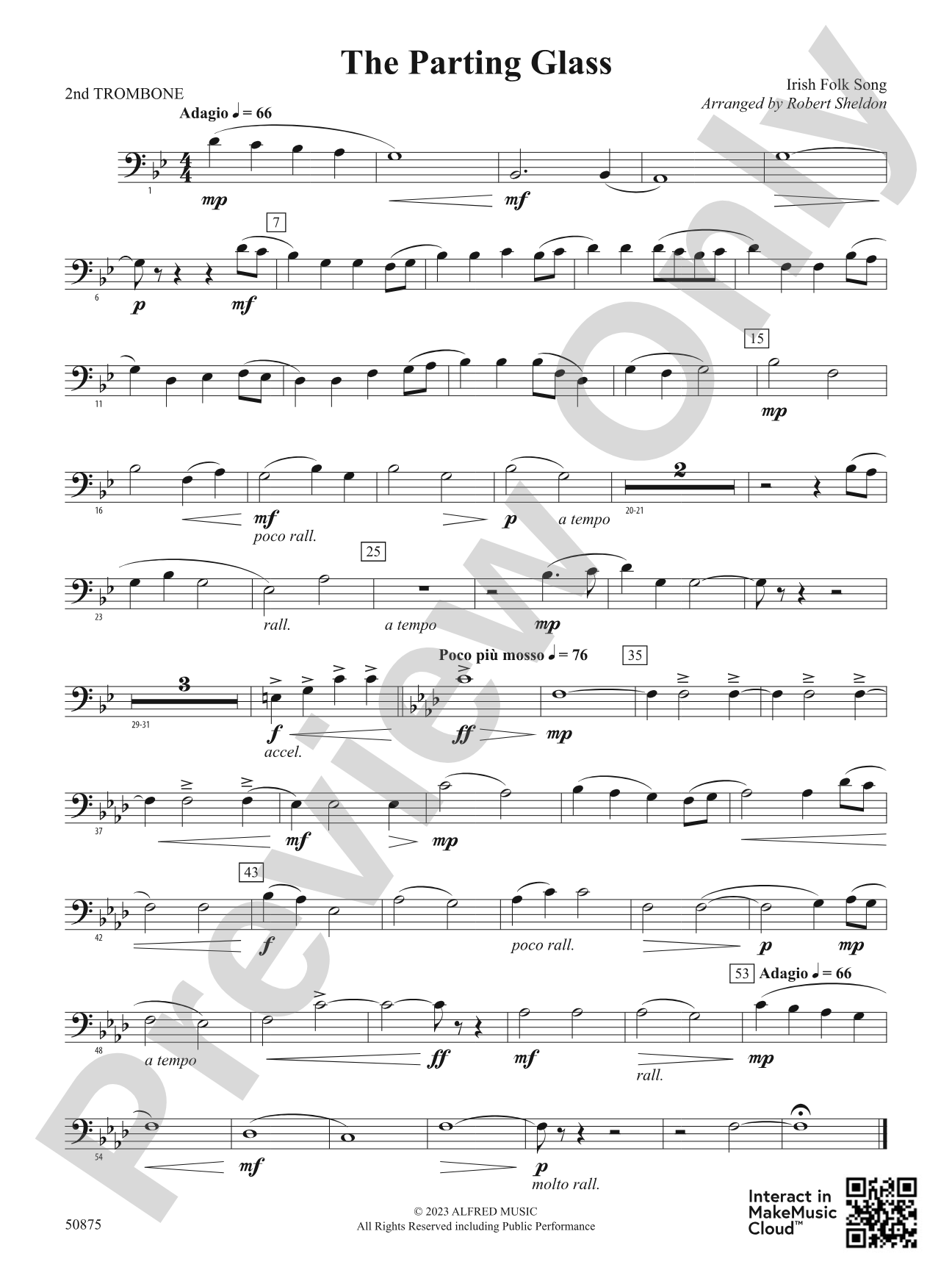 The Parting Glass: 2nd Trombone