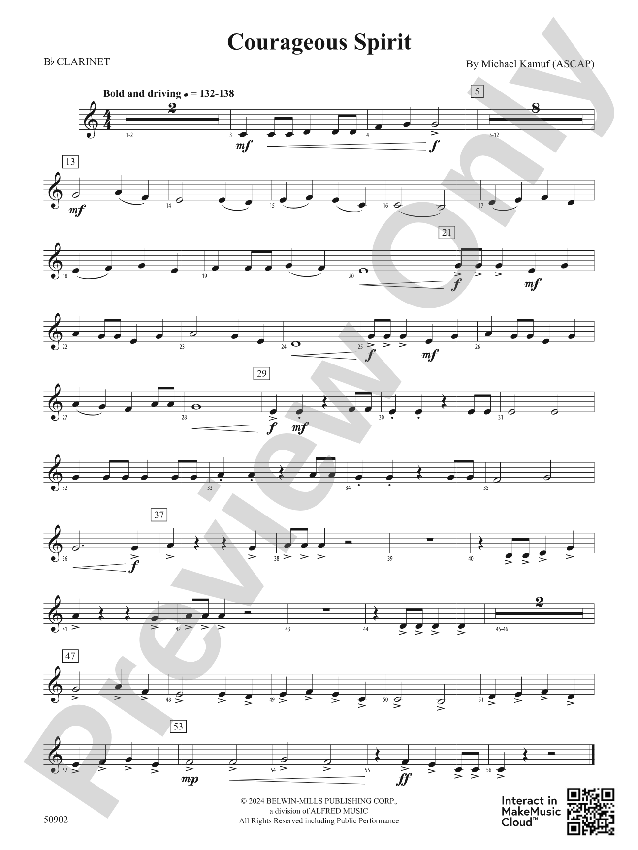 Courageous Spirit: 1st B-flat Clarinet