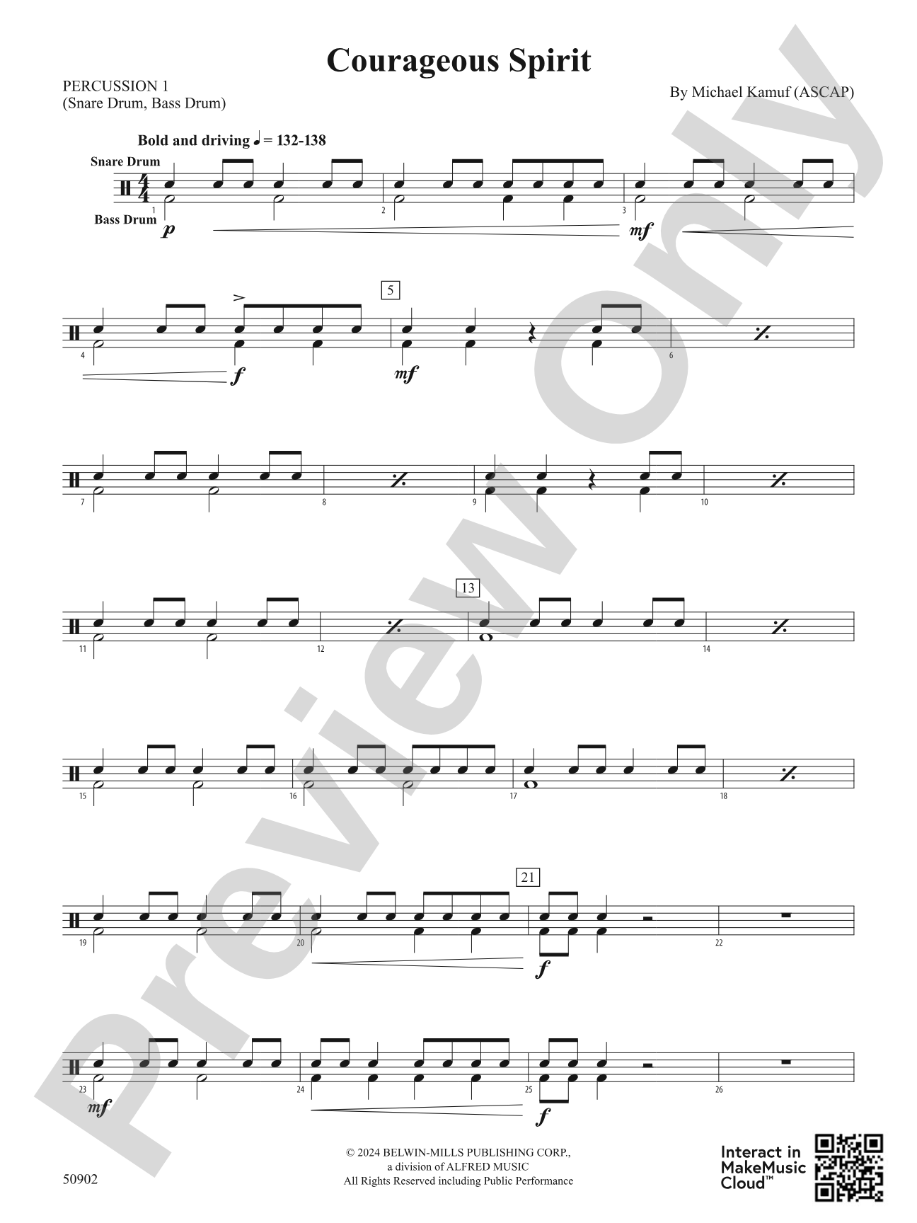 Courageous Spirit: 1st Percussion