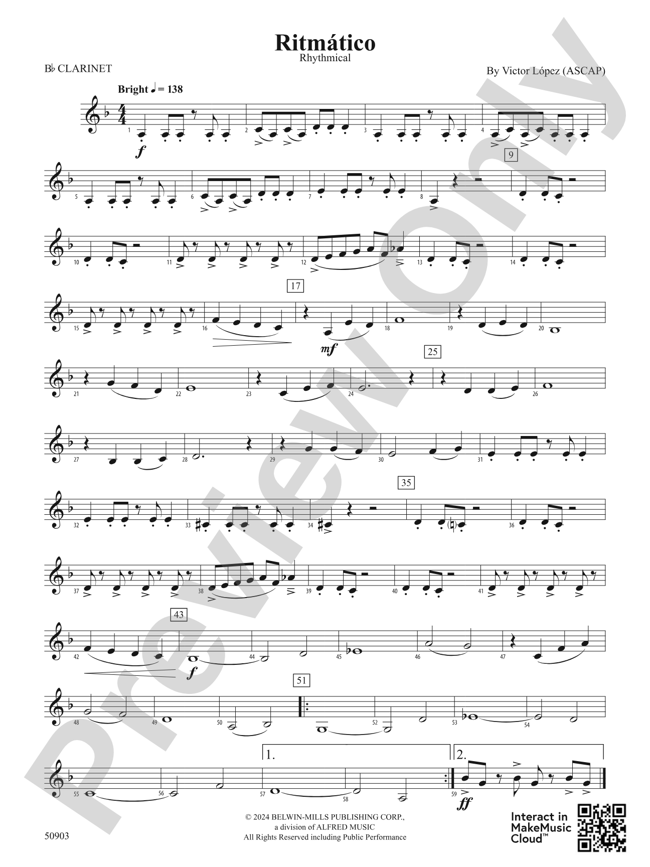 Ritmático: 1st B-flat Clarinet