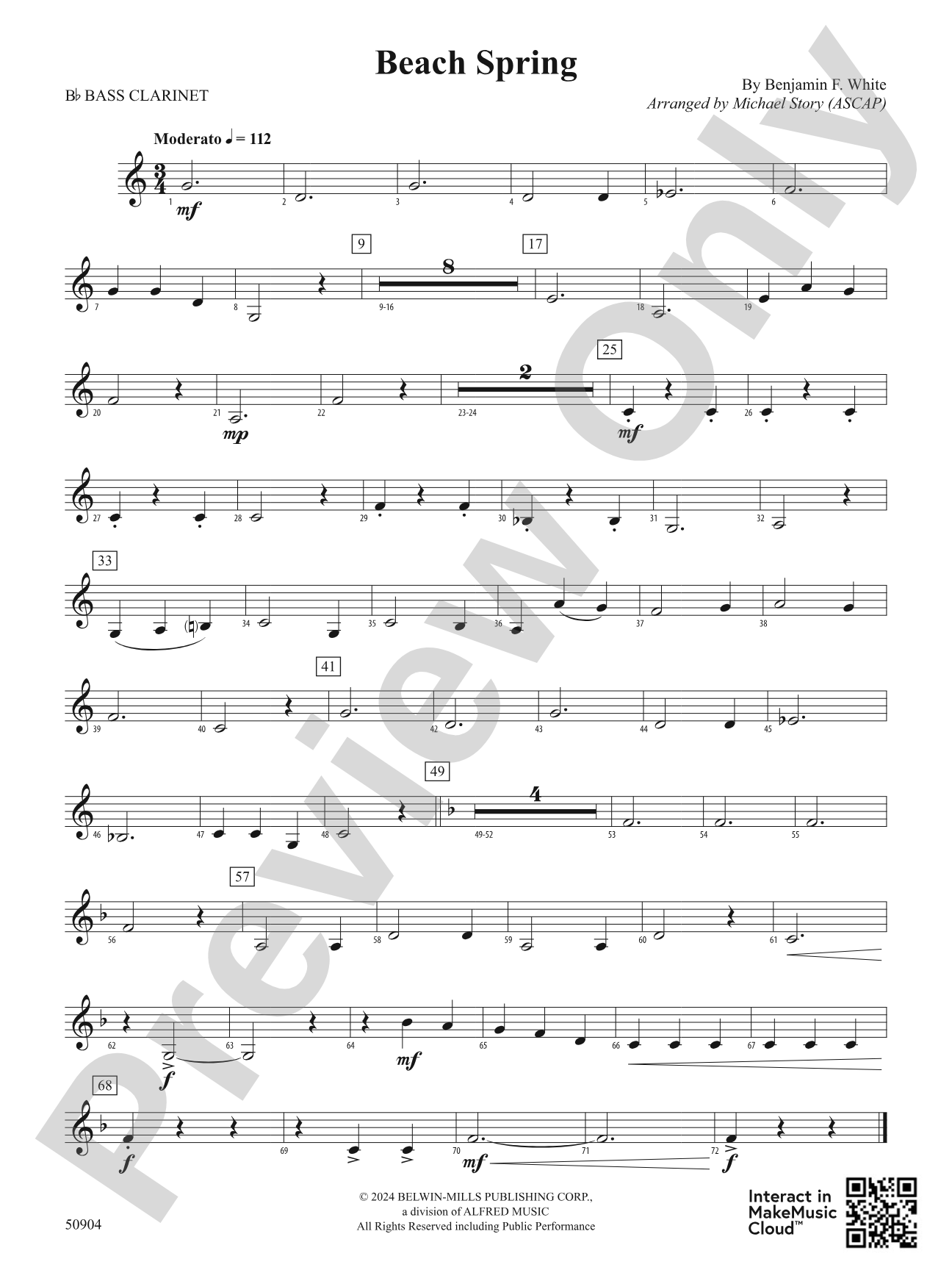 Beach Spring: B-flat Bass Clarinet