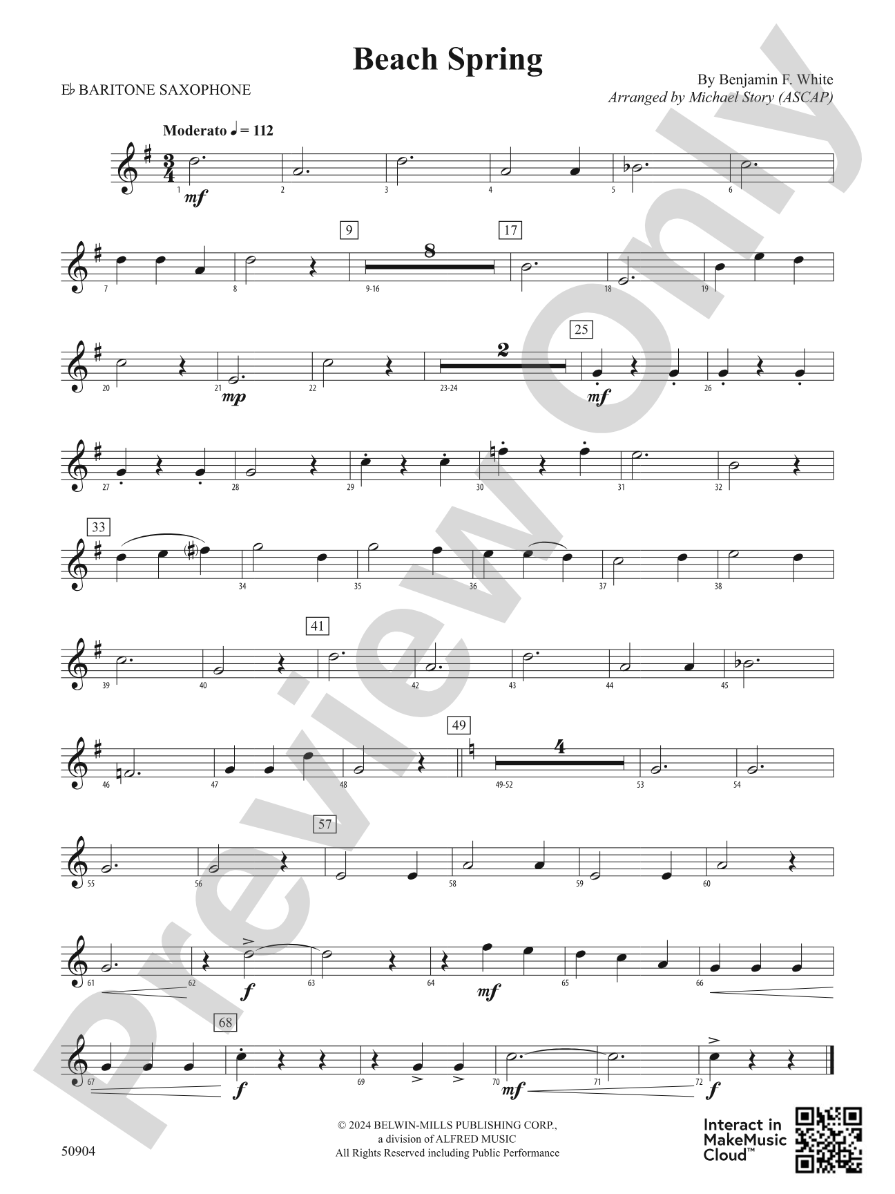 Beach Spring: E-flat Baritone Saxophone