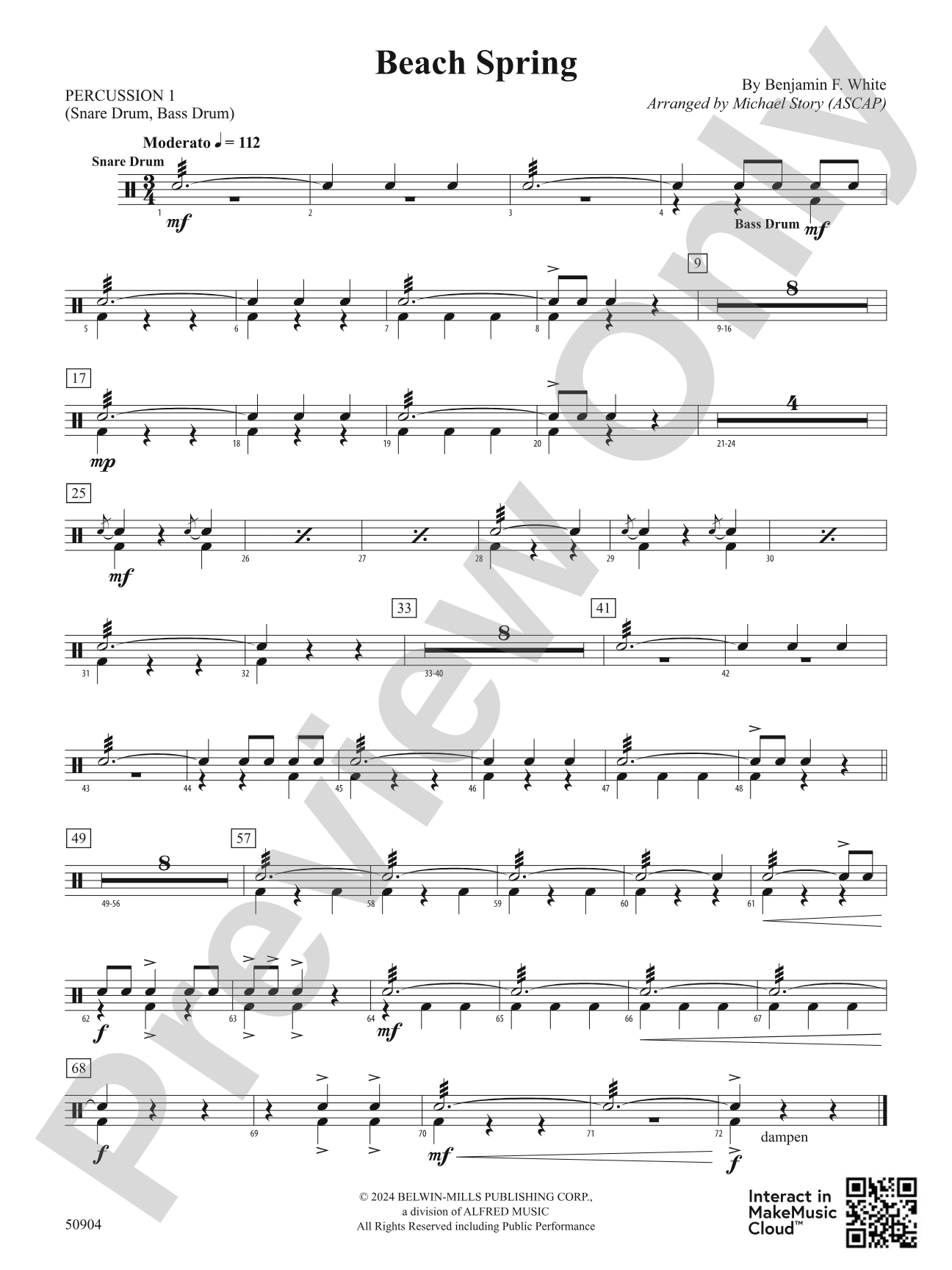 Beach Spring: 1st Percussion