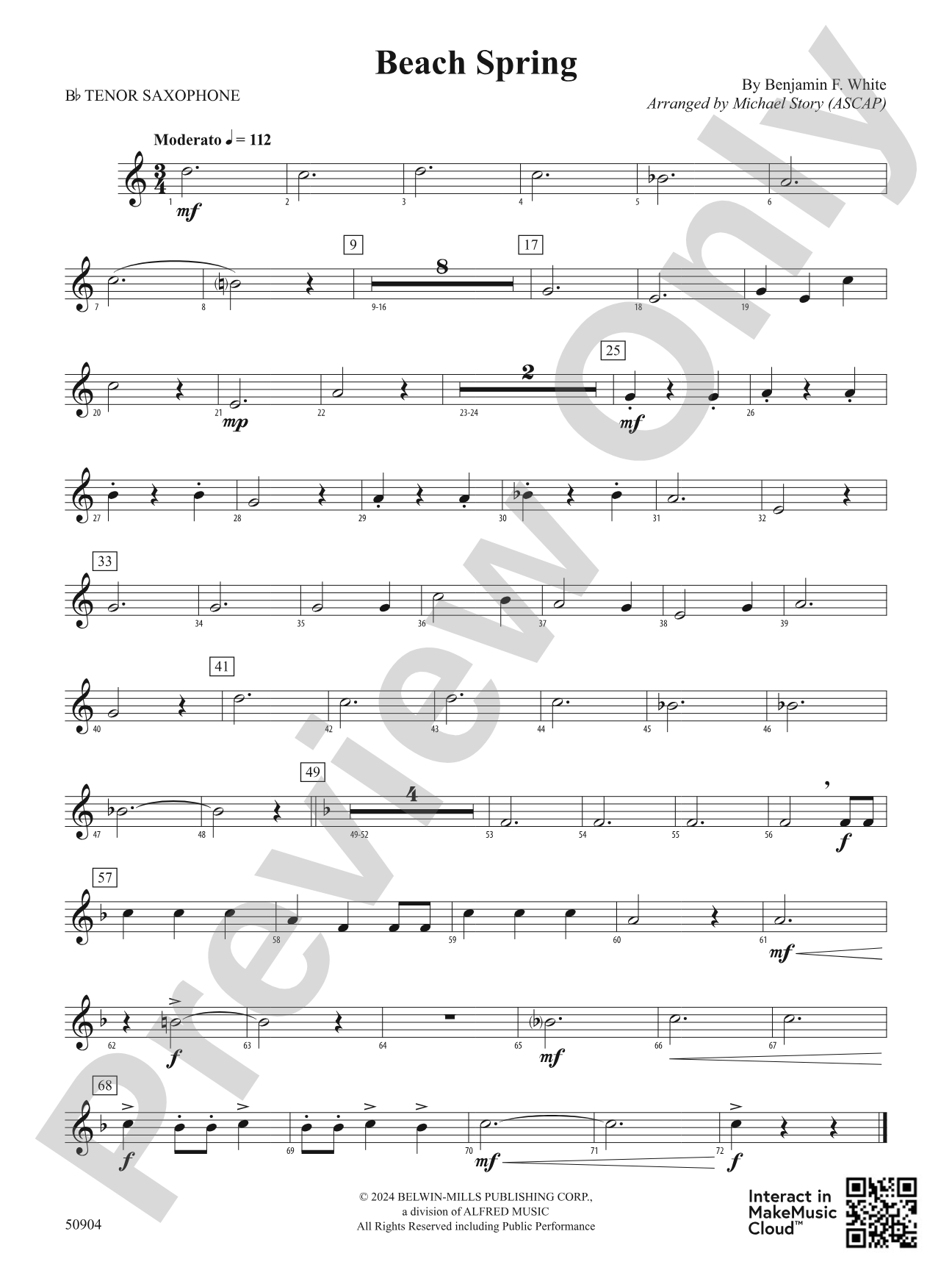 Beach Spring: B-flat Tenor Saxophone