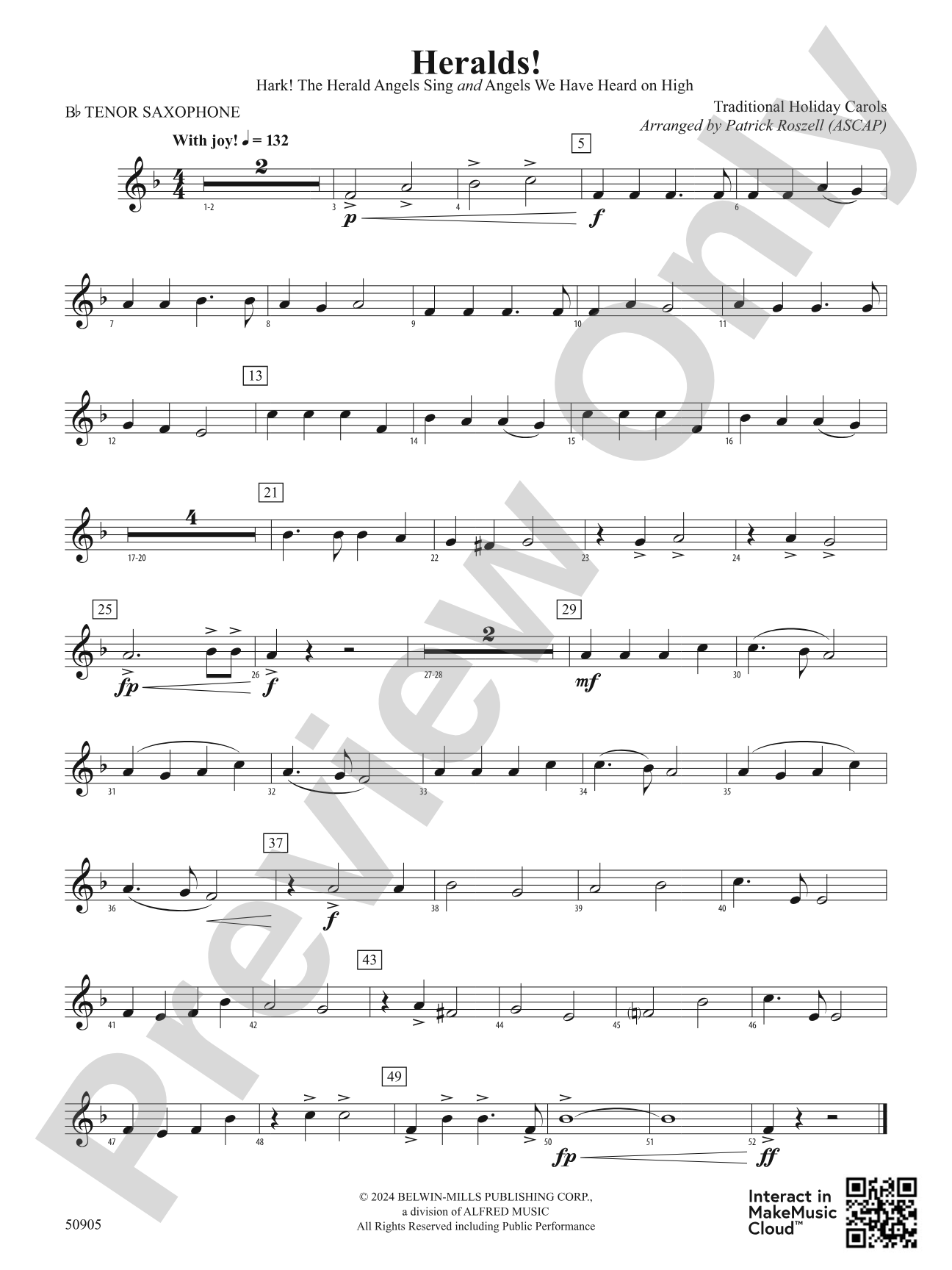 Heralds!: B-flat Tenor Saxophone