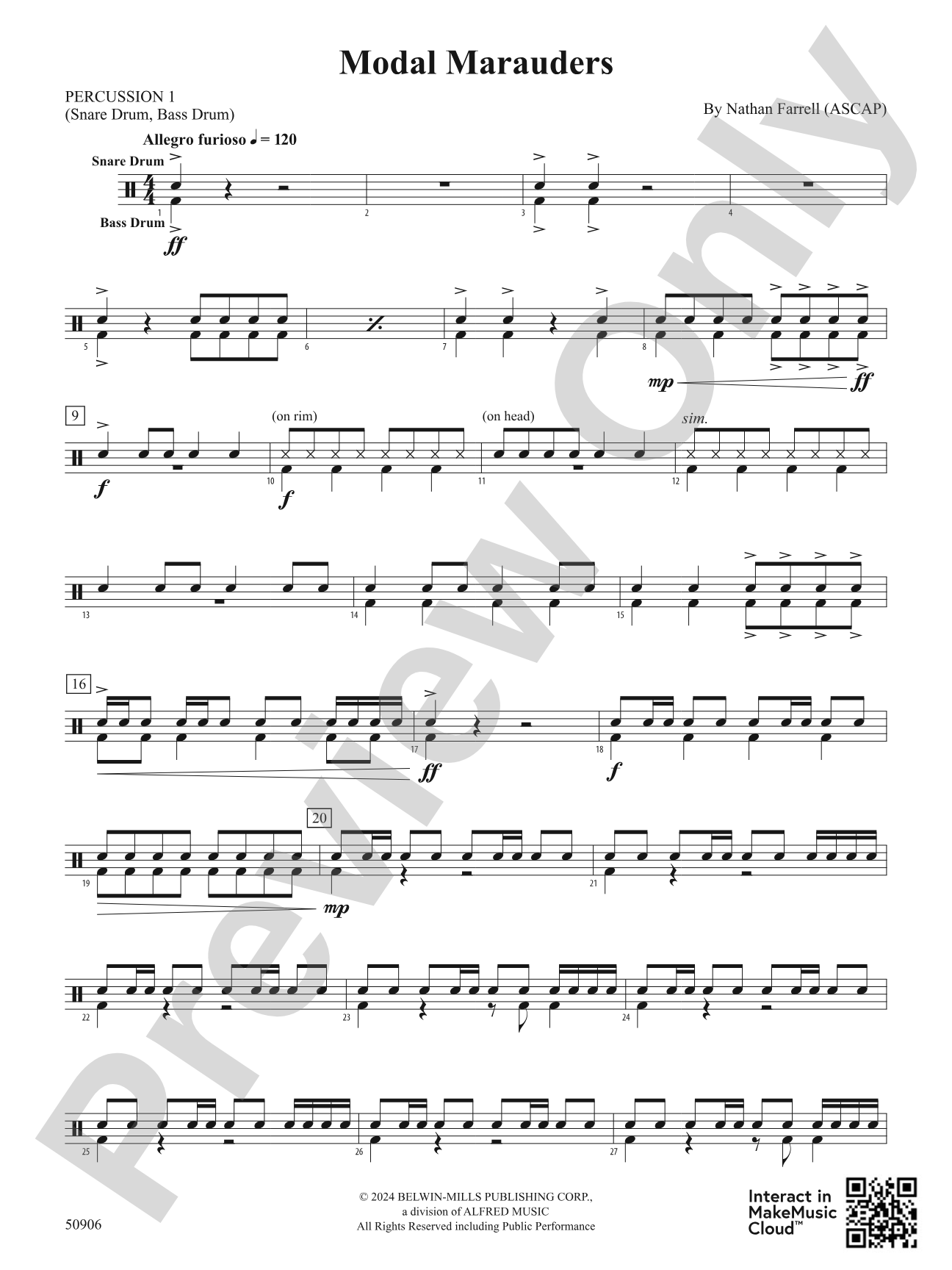 Modal Marauders: 1st Percussion