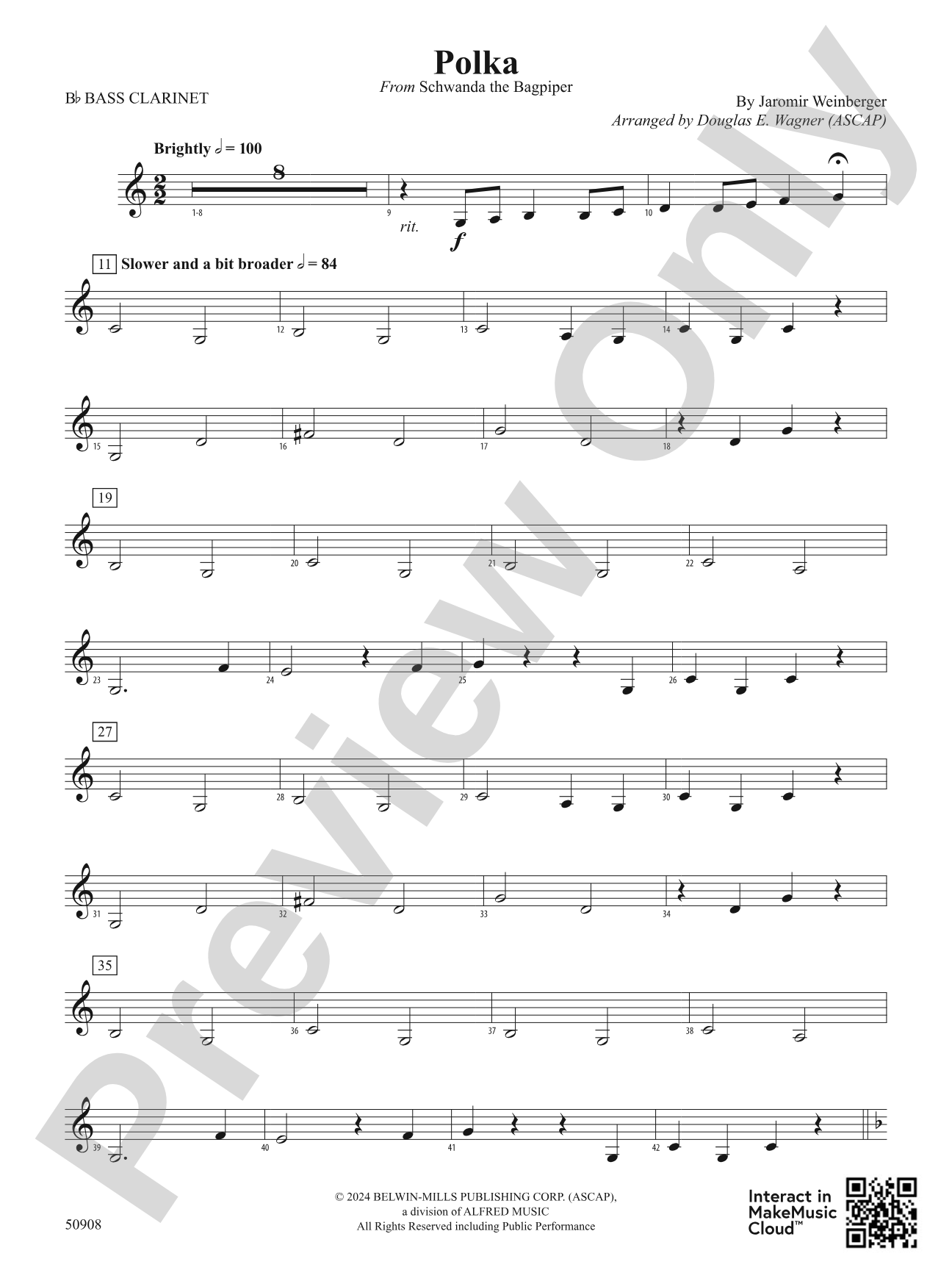 Polka: B-flat Bass Clarinet