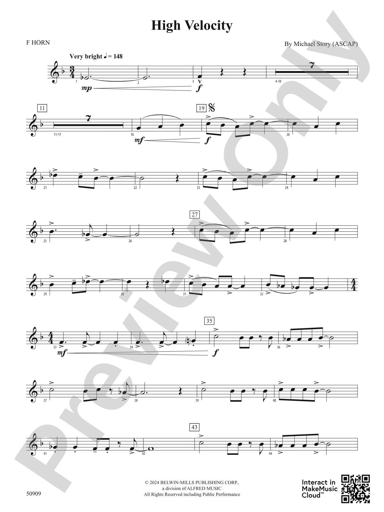 High Velocity: 1st F Horn