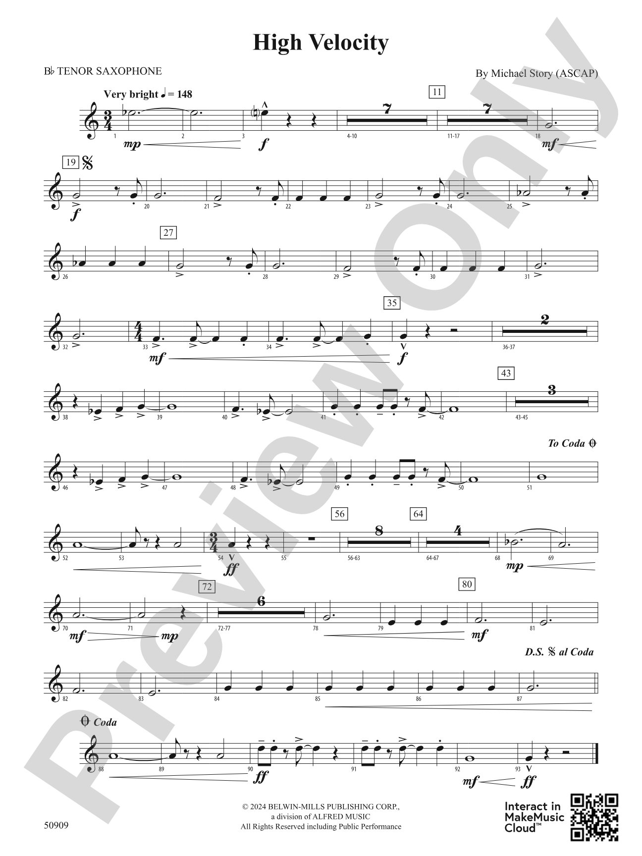 High Velocity: B-flat Tenor Saxophone