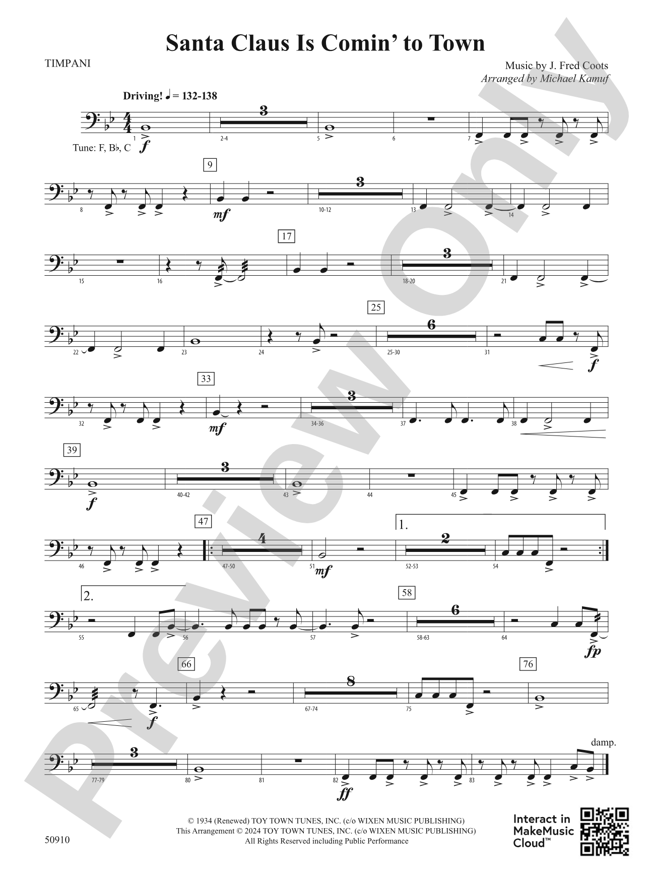 Santa Claus Is Comin' to Town: Timpani