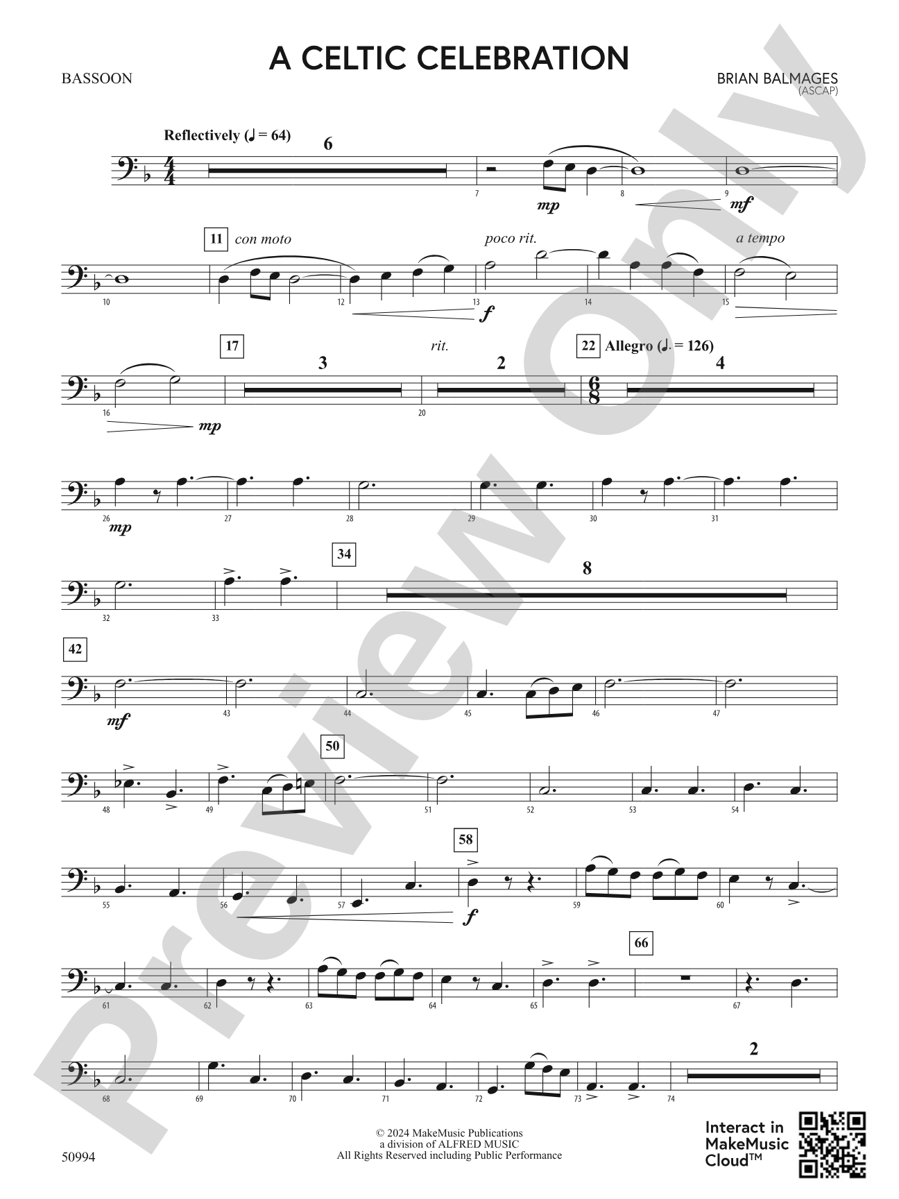 A Celtic Celebration: Bassoon