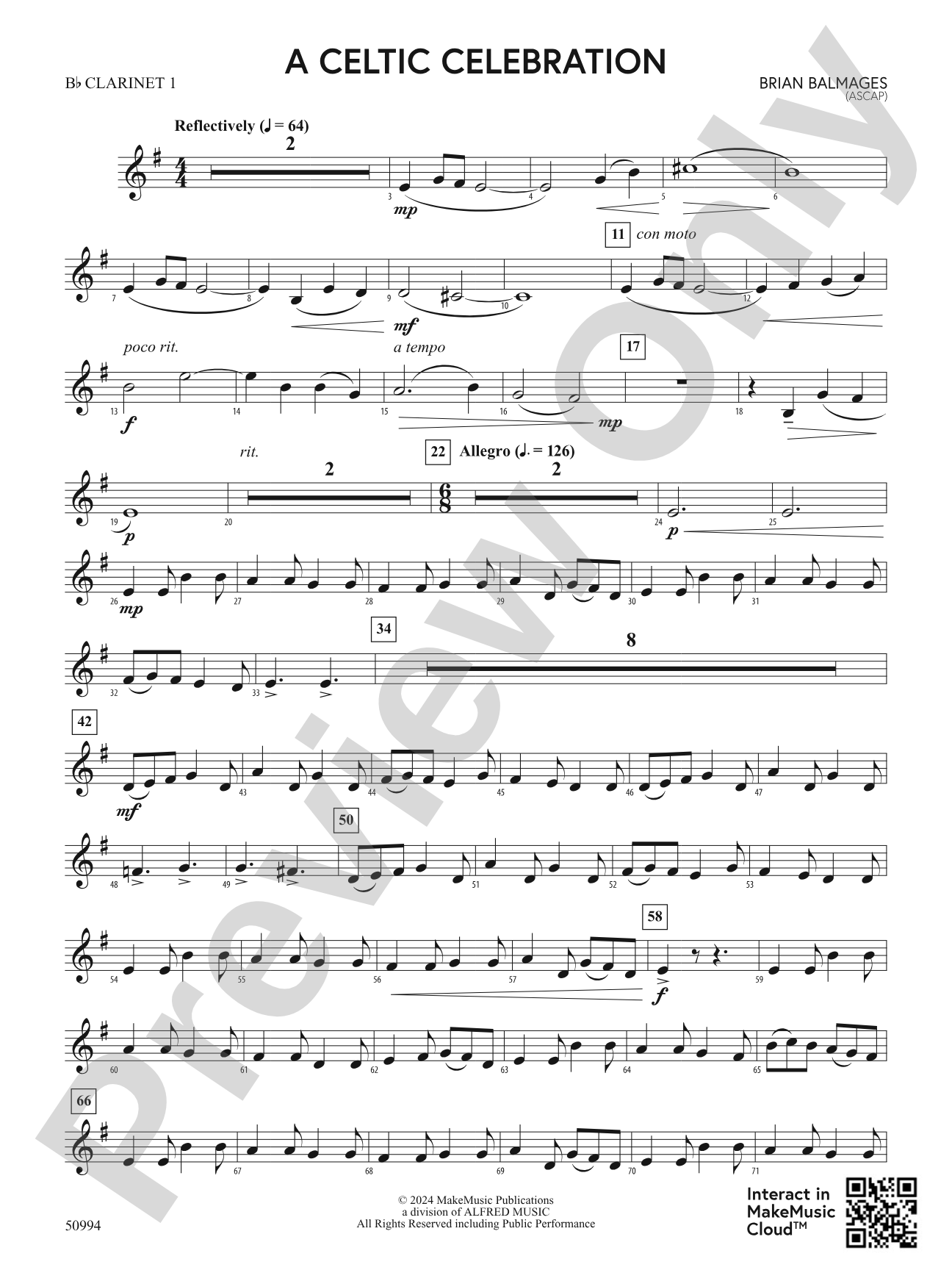 A Celtic Celebration: 1st B-flat Clarinet