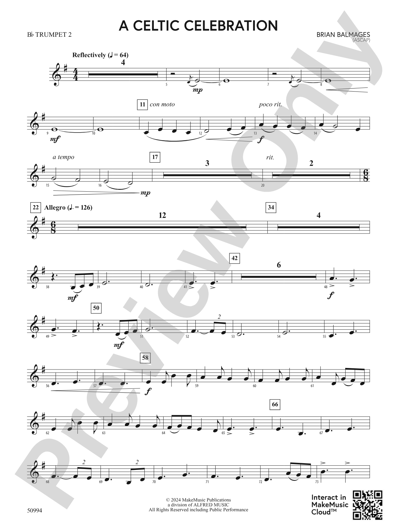 A Celtic Celebration: 2nd B-flat Trumpet