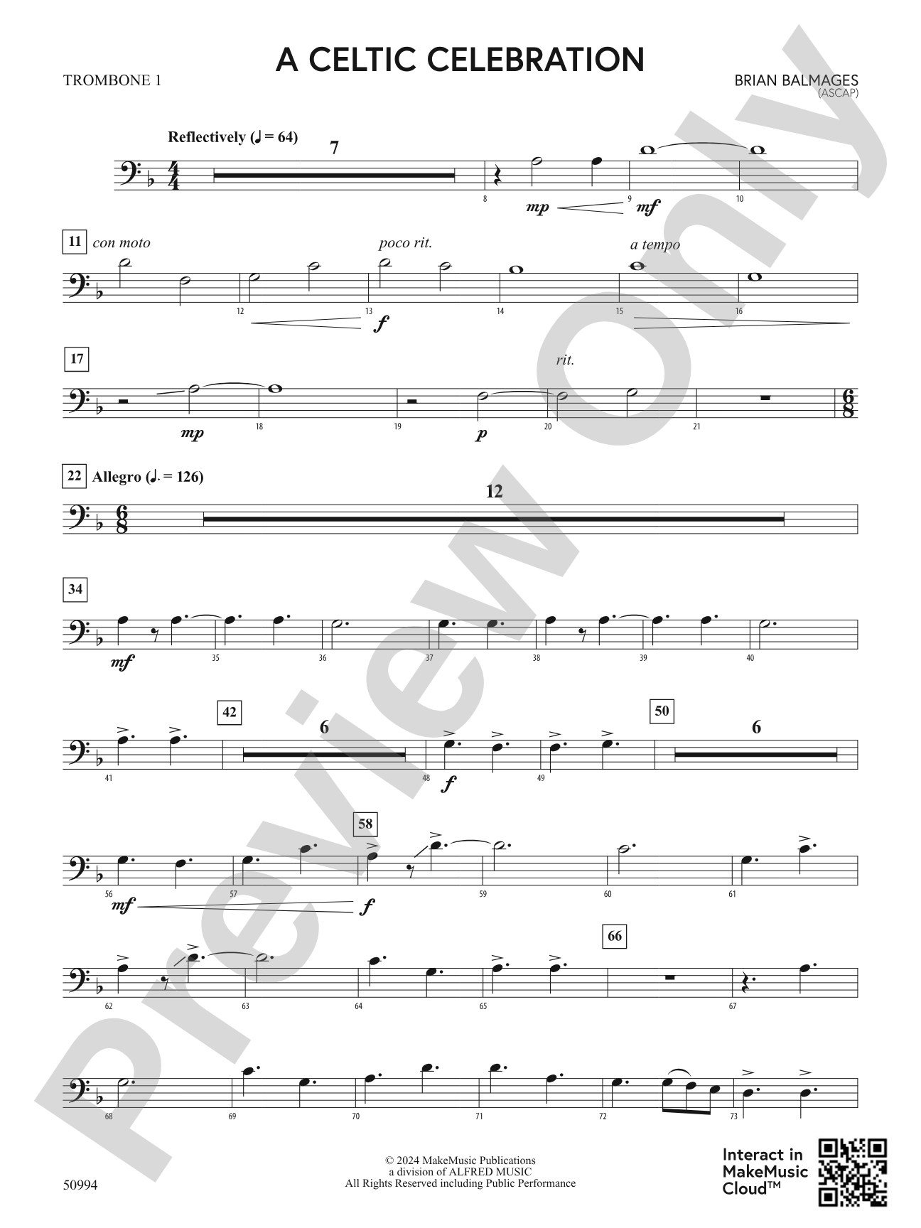 A Celtic Celebration: 1st Trombone